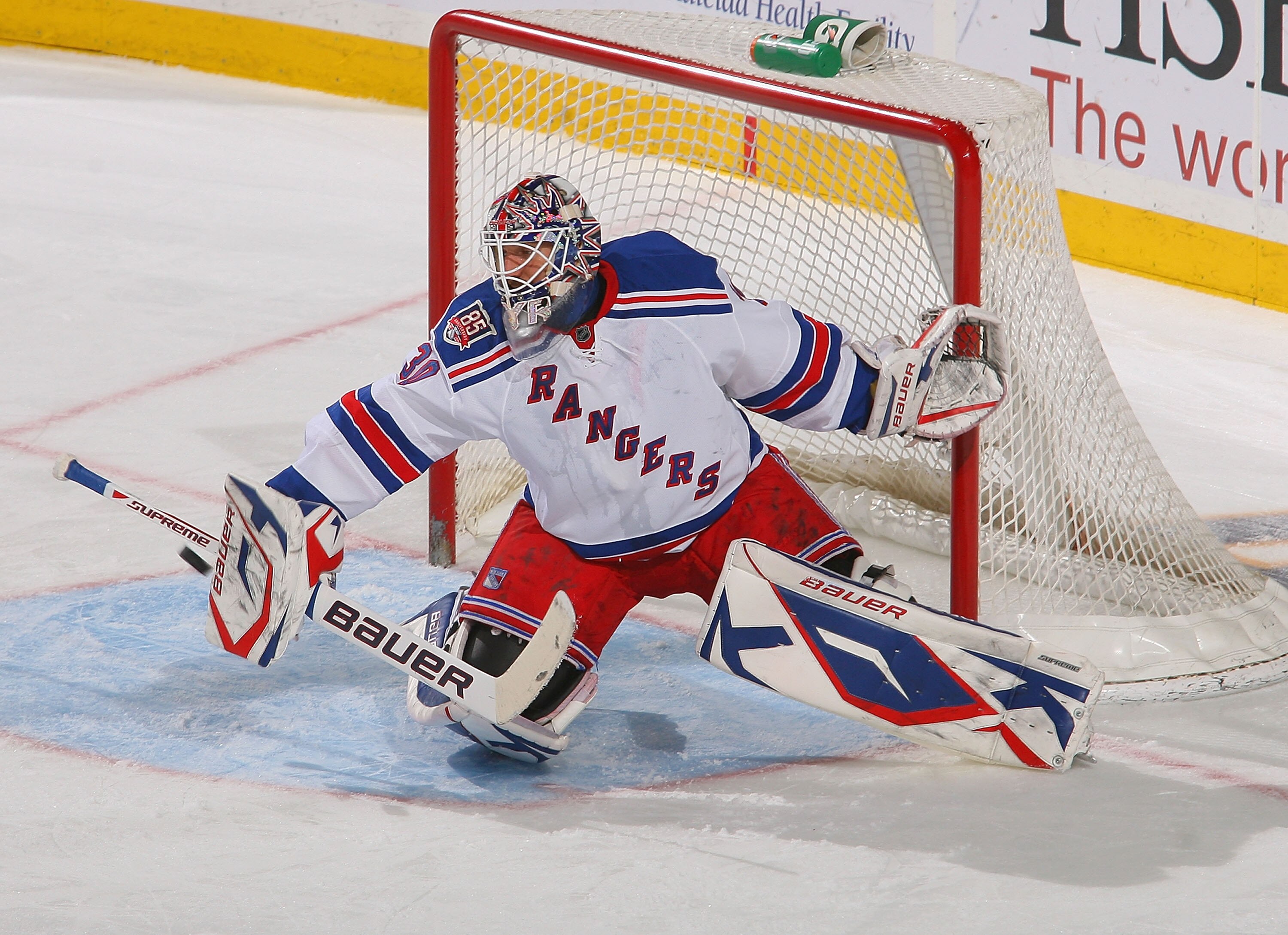 BUFFALO, NY - MARCH 30: Henrik Lundqvist #30 of the New York Rangers makes a save against the Buffalo Sabres at HSBC Arena on March 30, 2011 in Buffalo, New York.  (Photo by Rick Stewart/Getty Images)