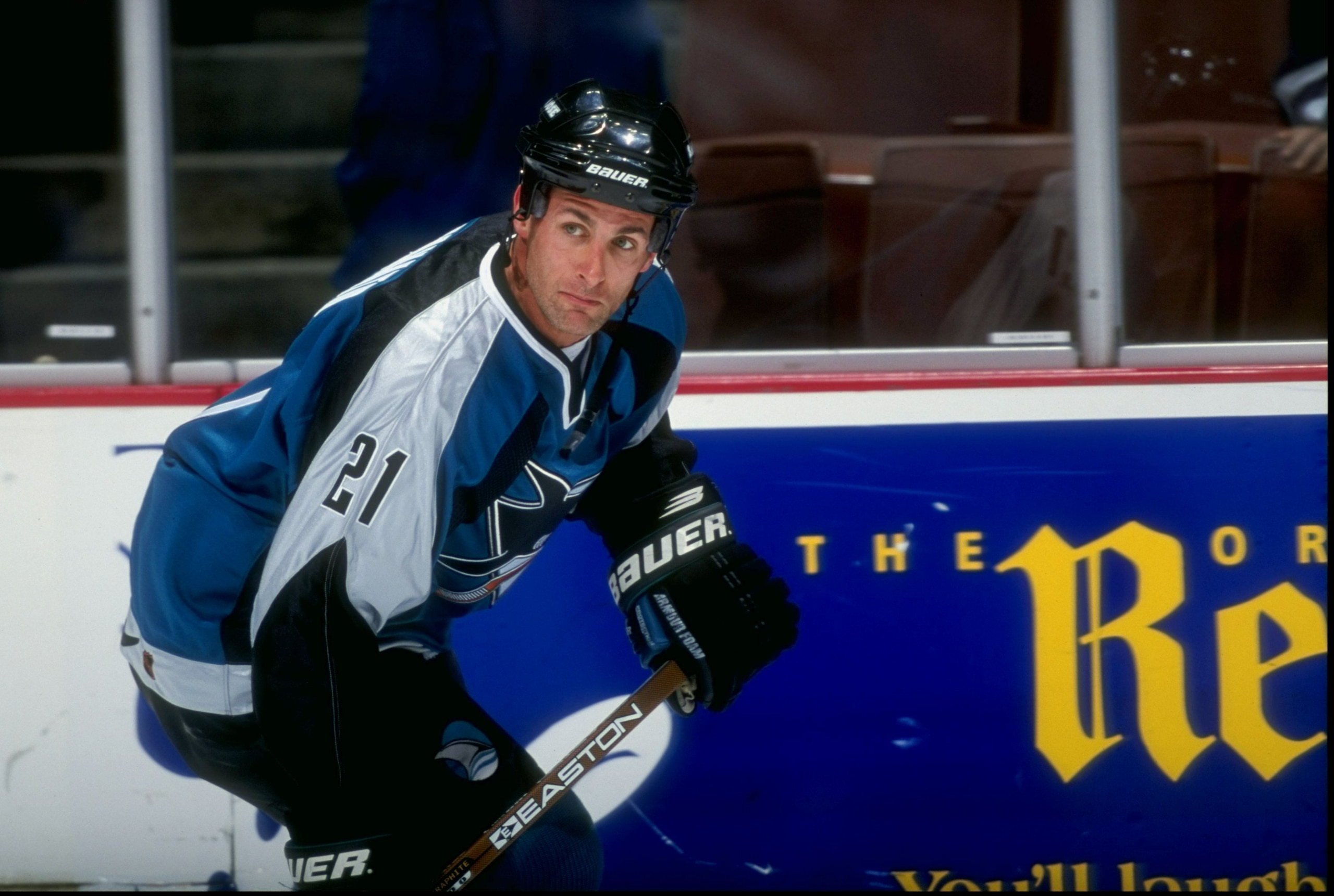 6 Nov 1998: Leftwinger Tony Granato #21 of the San Jose Sharks in action during the game against the Anaheim Mighty Ducks at the Arrowhead Pond in Anaheim, California. The Sharks tied the Mighty Ducks 2-2 in overtime.