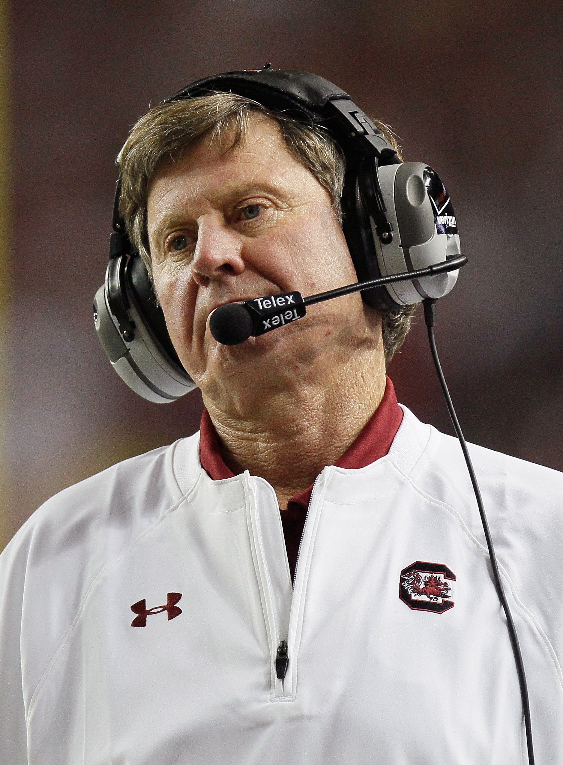 ATLANTA, GA - DECEMBER 31:  Head coach Steve Spurrier of the South Carolina Gamecocks against the Florida State Seminoles during the 2010 Chick-fil-A Bowl at Georgia Dome on December 31, 2010 in Atlanta, Georgia.  (Photo by Kevin C. Cox/Getty Images)