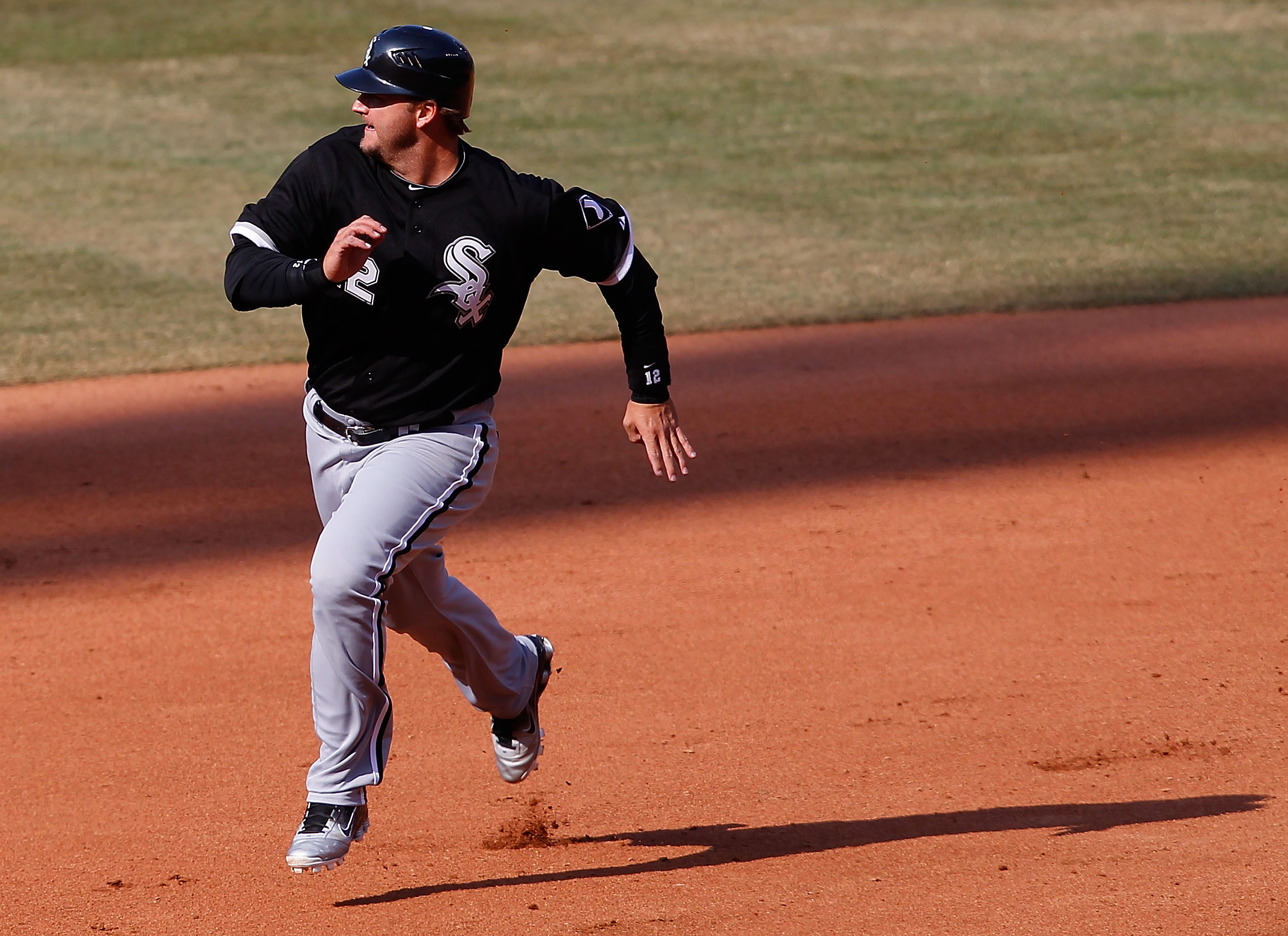 CLEVELAND - APRIL 01:  A.J. Pierzynski #12 of the Chicago White Sox rounds second base during the Opening Day game against the Cleveland Indians on April 1, 2011 at Progressive Field in Cleveland, Ohio.  (Photo by Jared Wickerham/Getty Images)