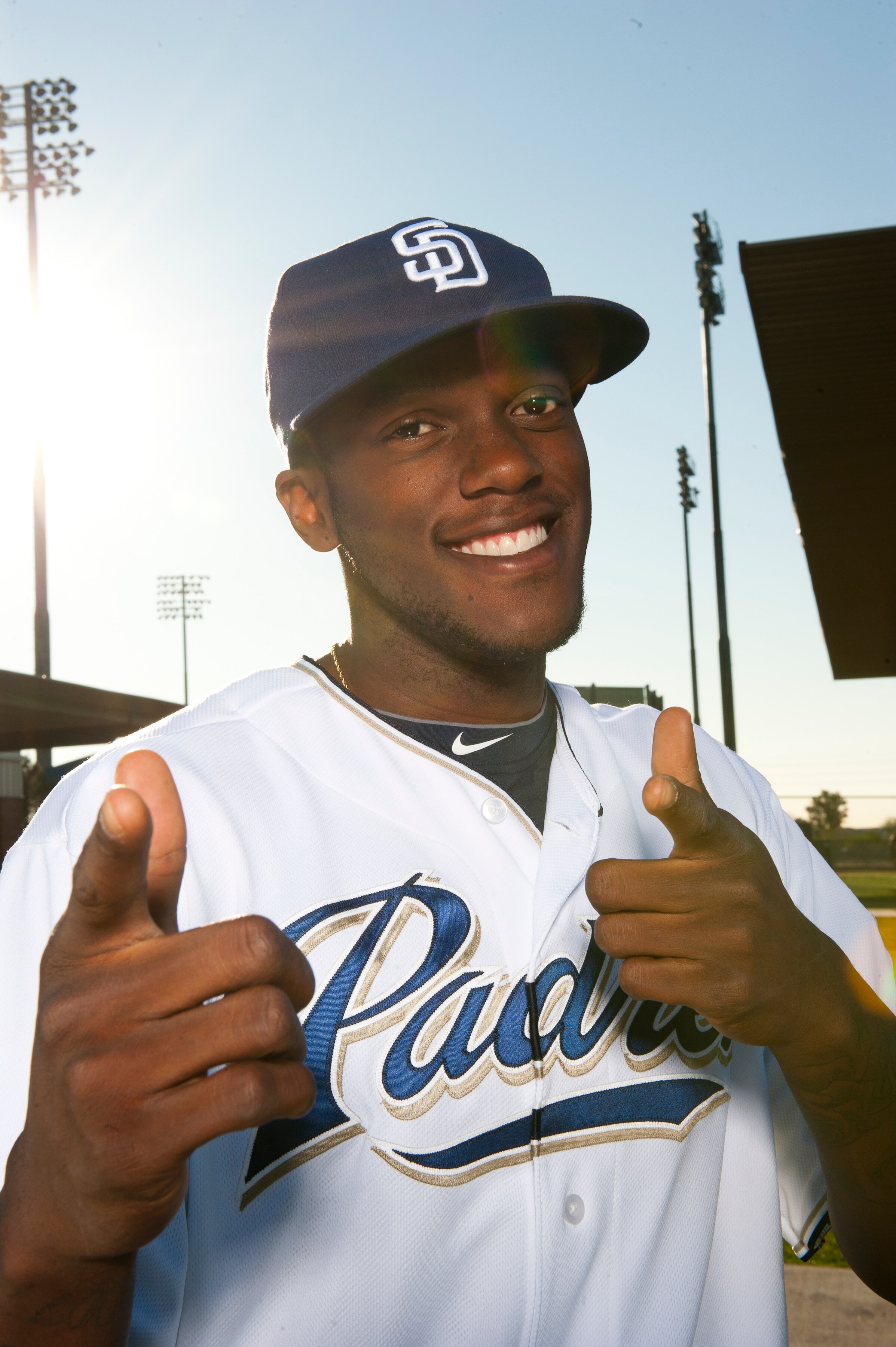 PEORIA, AZ - FEBRUARY 23: Cameron Maybin #24 of the San Diego Padres poses during their photo day at the Padres Spring Training Complex on February 23, 2011 in Peoria, Arizona. (Photo by Rob Tringali/Getty Images)