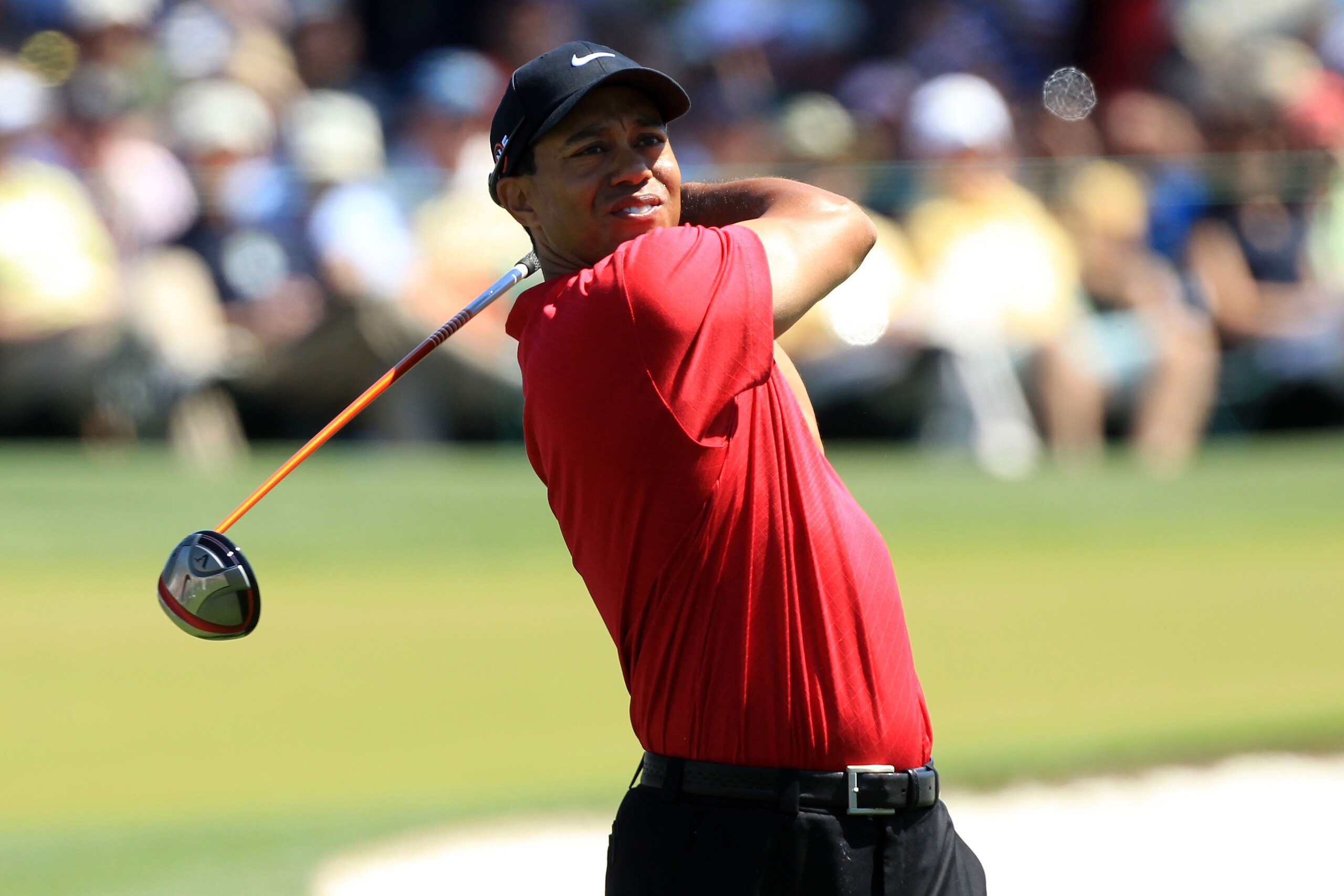 AUGUSTA, GA - APRIL 11: Tiger Woods hits his tee shot on the third hole during the final round of the 2010 Masters Tournament at Augusta National Golf Club on April 11, 2010 in Augusta, Georgia. (Photo by David Cannon/Getty Images) AUGUSTA, GA - APRIL 11: Tiger Woods hits his tee shot on the third hole during the final round of the 2010 Masters Tournament at Augusta National Golf Club on April 11, 2010 in Augusta, Georgia. (Photo by David Cannon/Getty Images)