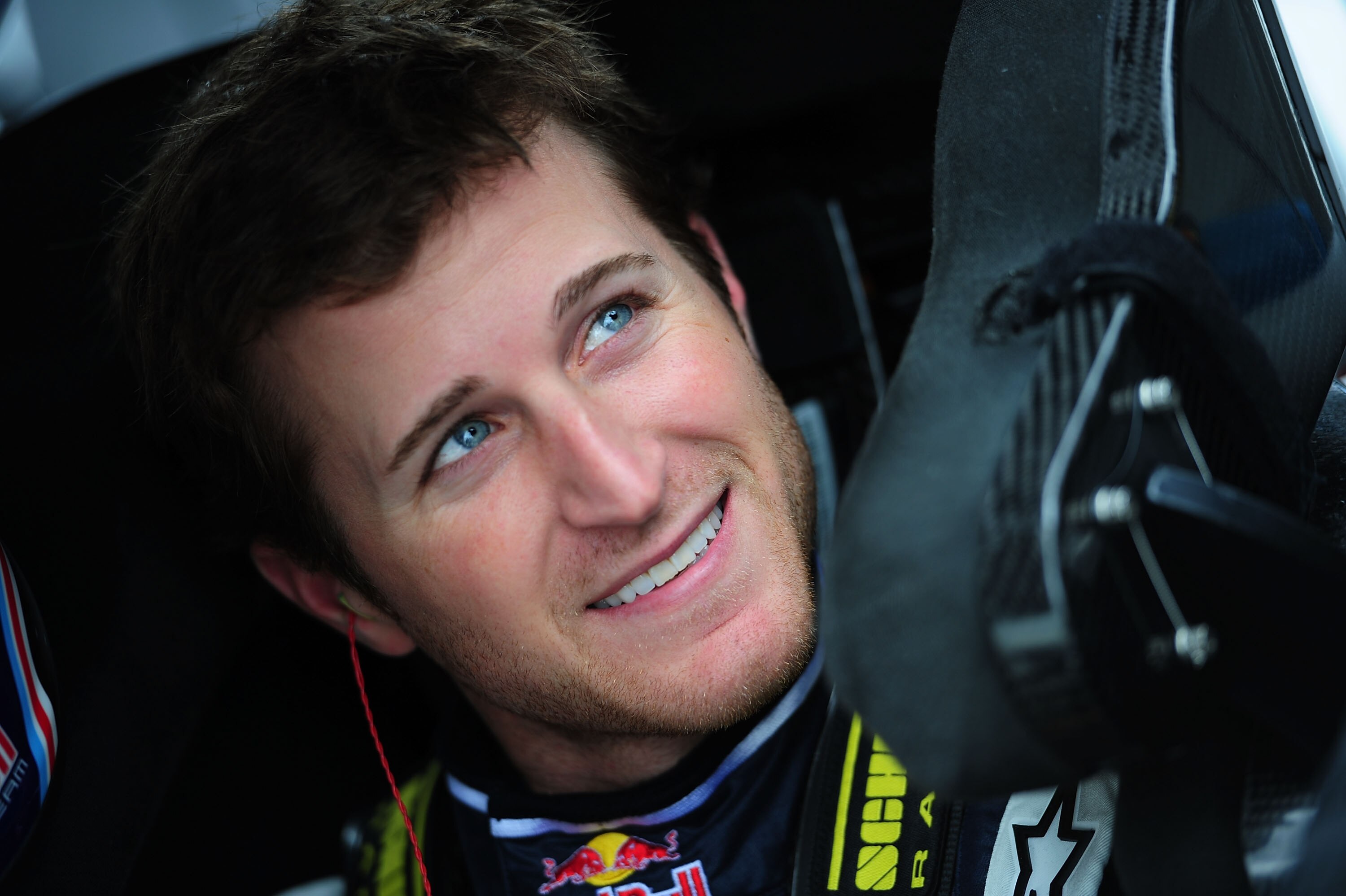 FONTANA, CA - MARCH 25:  Kasey Kahne, driver of the #4 Red Bull Toyota, sits in his car as he waits for practice for the NASCAR Sprint Cup Series Auto Club 400 at Auto Club Speedway on March 25, 2011 in Fontana, California.  (Photo by Robert Laberge/Getty