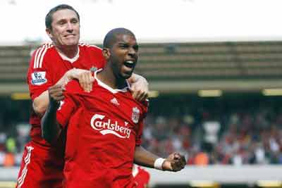 Ryan Babel came off the bench to score a late winner against Manchester United.