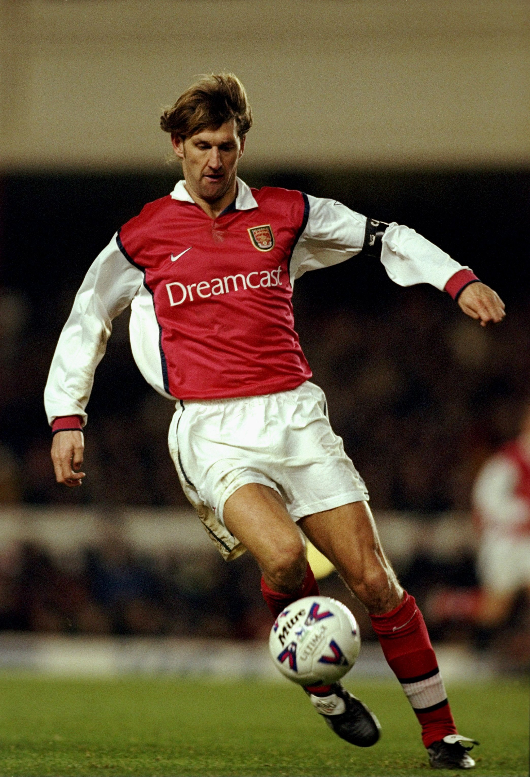 13 Dec 1999:  Tony Adams of Arsenal in action during the FA Cup Third Round match against Blackpool played at Highbury in London. Arsenal won the game 3-1. \ Mandatory Credit: Phil Cole /Allsport