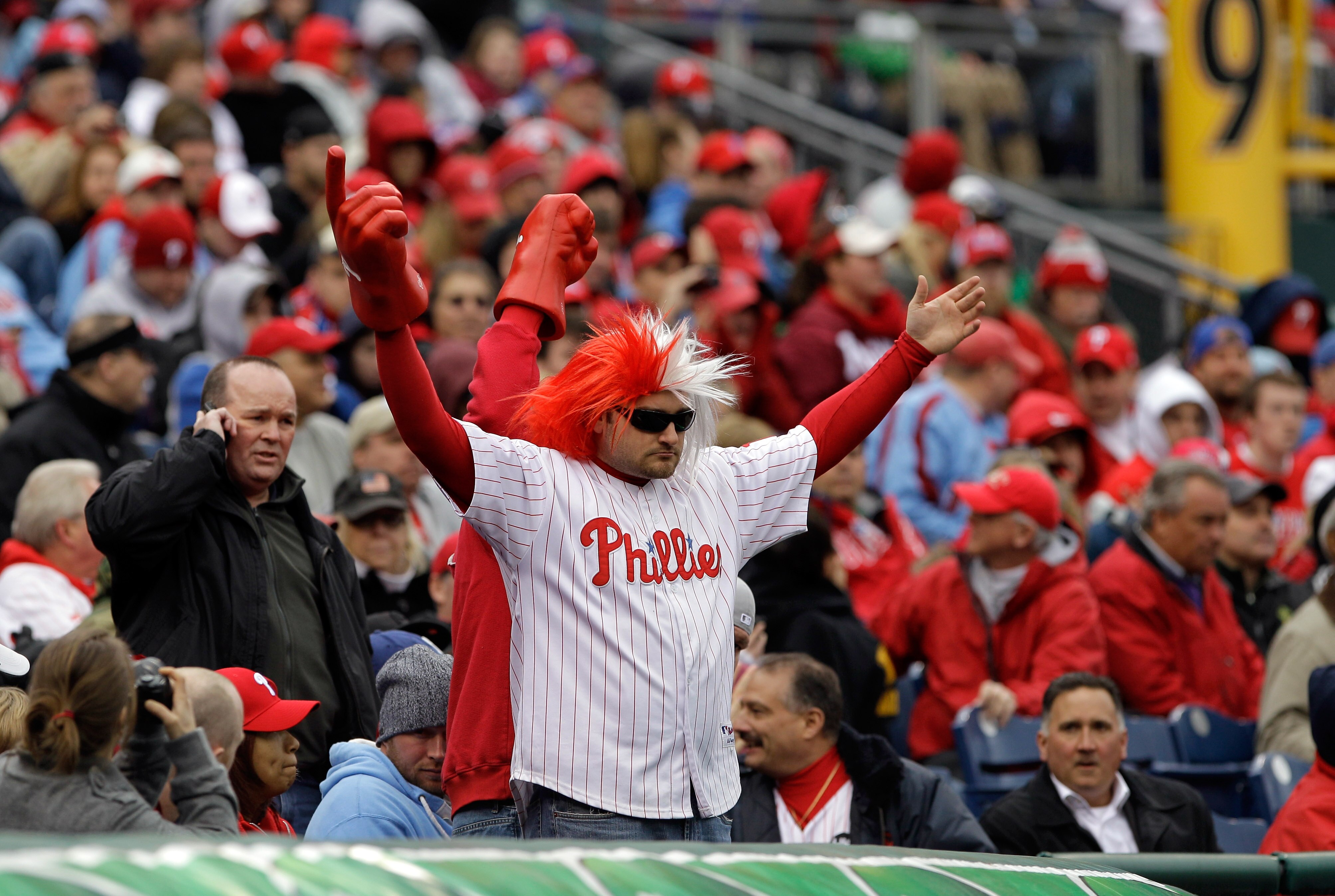 PHILADELPHIA, PA - APRIL 01: Philadelphia Phillies fans during opening day against the Houston Astros at Citizens Bank Park on April 1, 2011 in Philadelphia, Pennsylvania.  (Photo by Rob Carr/Getty Images)