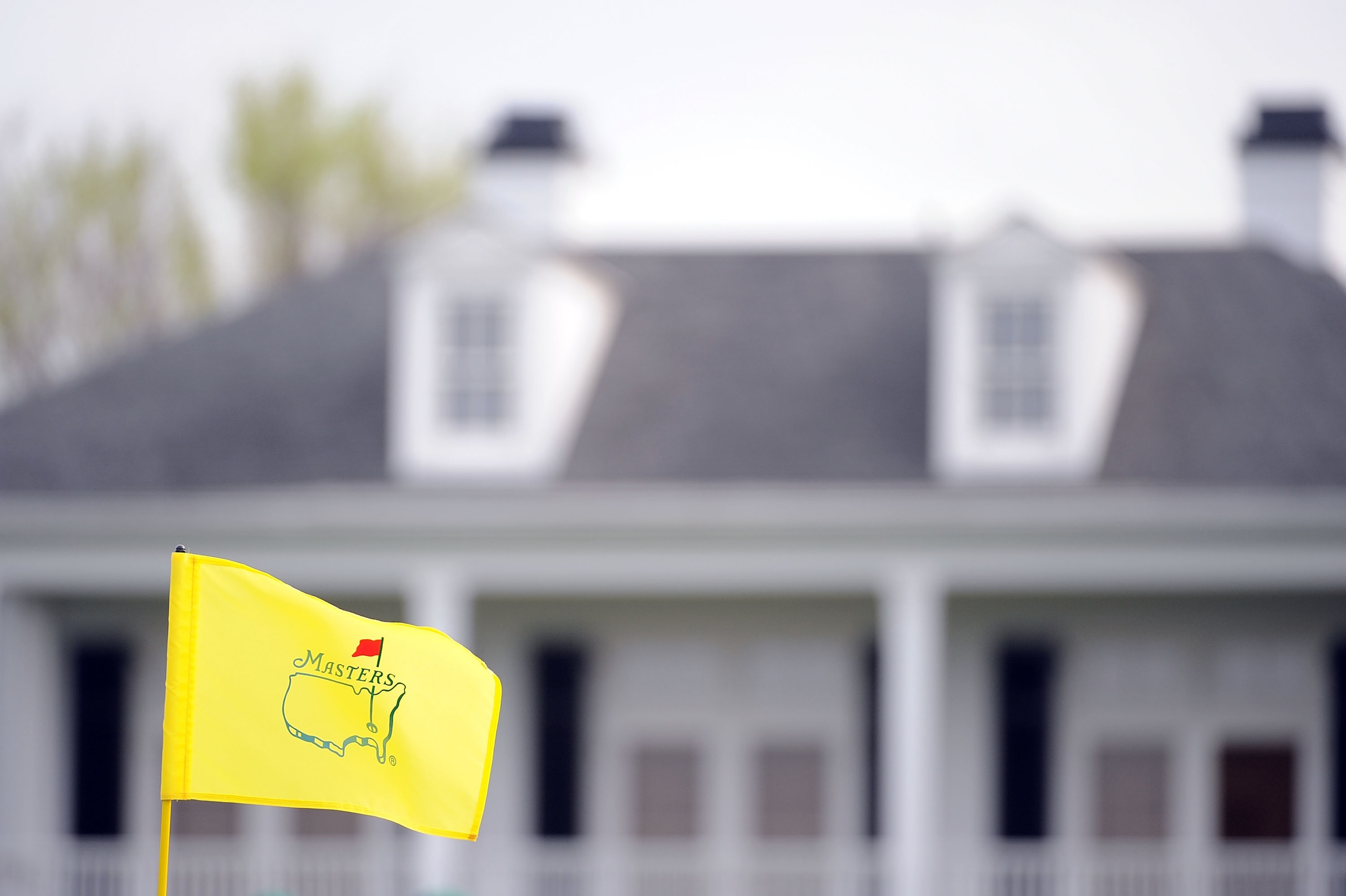 AUGUSTA, GA - APRIL 06:  A flag waves in front of the clubhouse during a practice round prior to the 2009 Masters Tournament at Augusta National Golf Club on April 6, 2009 in Augusta, Georgia.  (Photo by Harry How/Getty Images)
