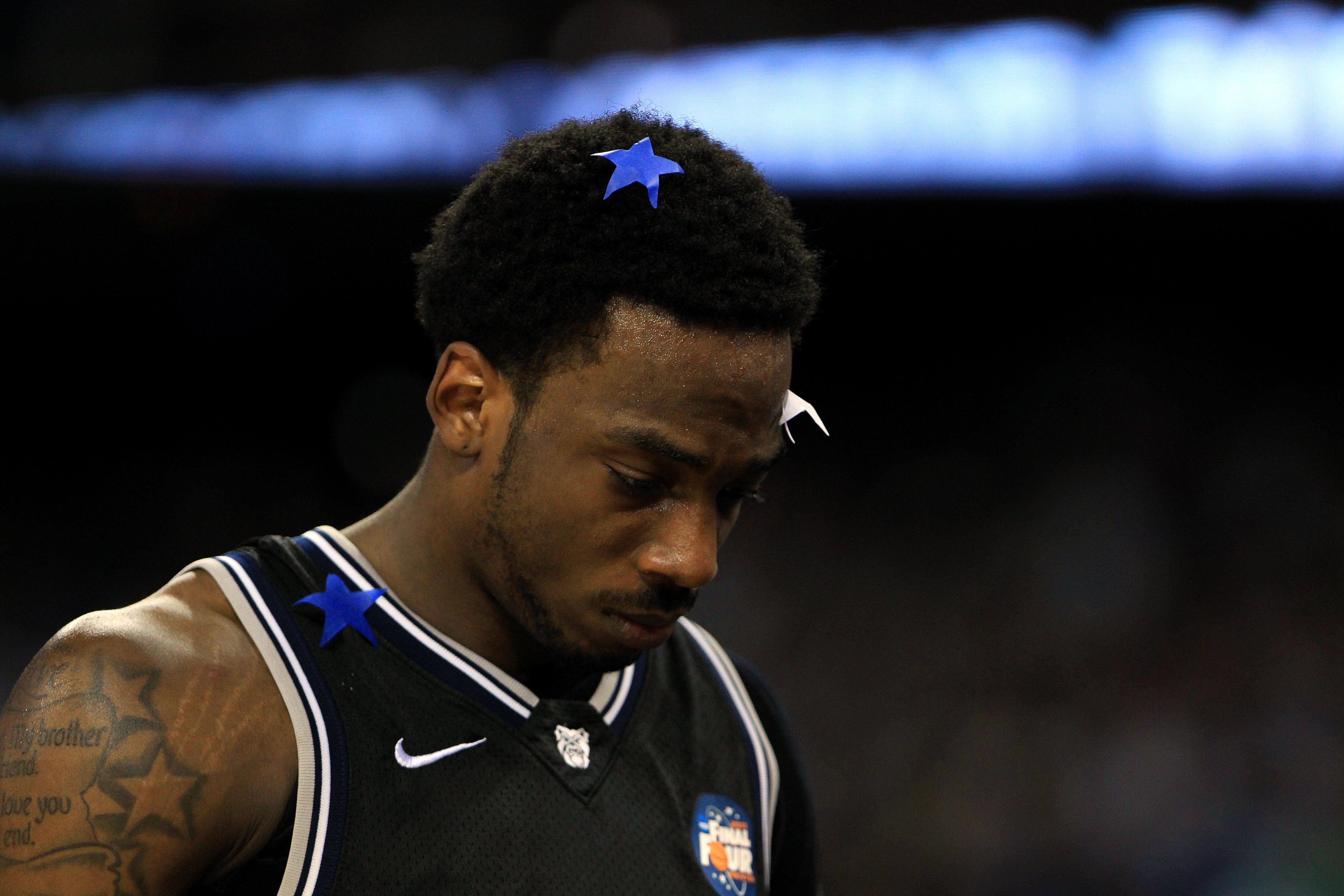 HOUSTON, TX - APRIL 04:  Shawn Vanzant #2 of the Butler Bulldogs walks off of the court after losing to the Connecticut Huskies in the National Championship Game of the 2011 NCAA Division I Men's Basketball Tournament at Reliant Stadium on April 4, 2011 i