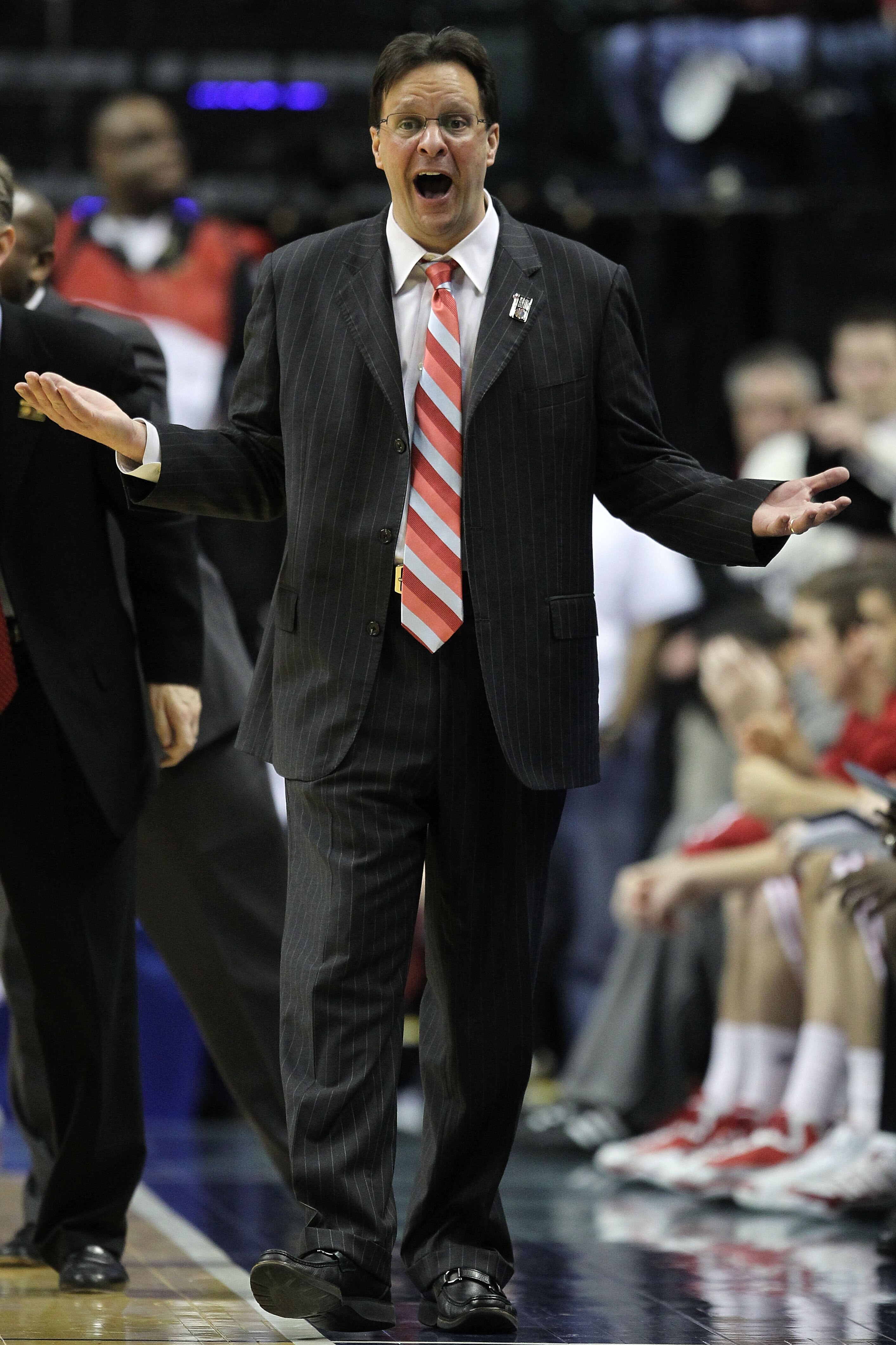 INDIANAPOLIS, IN - MARCH 10:  Head coach Tom Crean of the Indiana Hoosiers reacts against the Penn State Nittany Lions during the first round of the 2011 Big Ten Men's Basketball Tournament at Conseco Fieldhouse on March 10, 2011 in Indianapolis, Indiana.