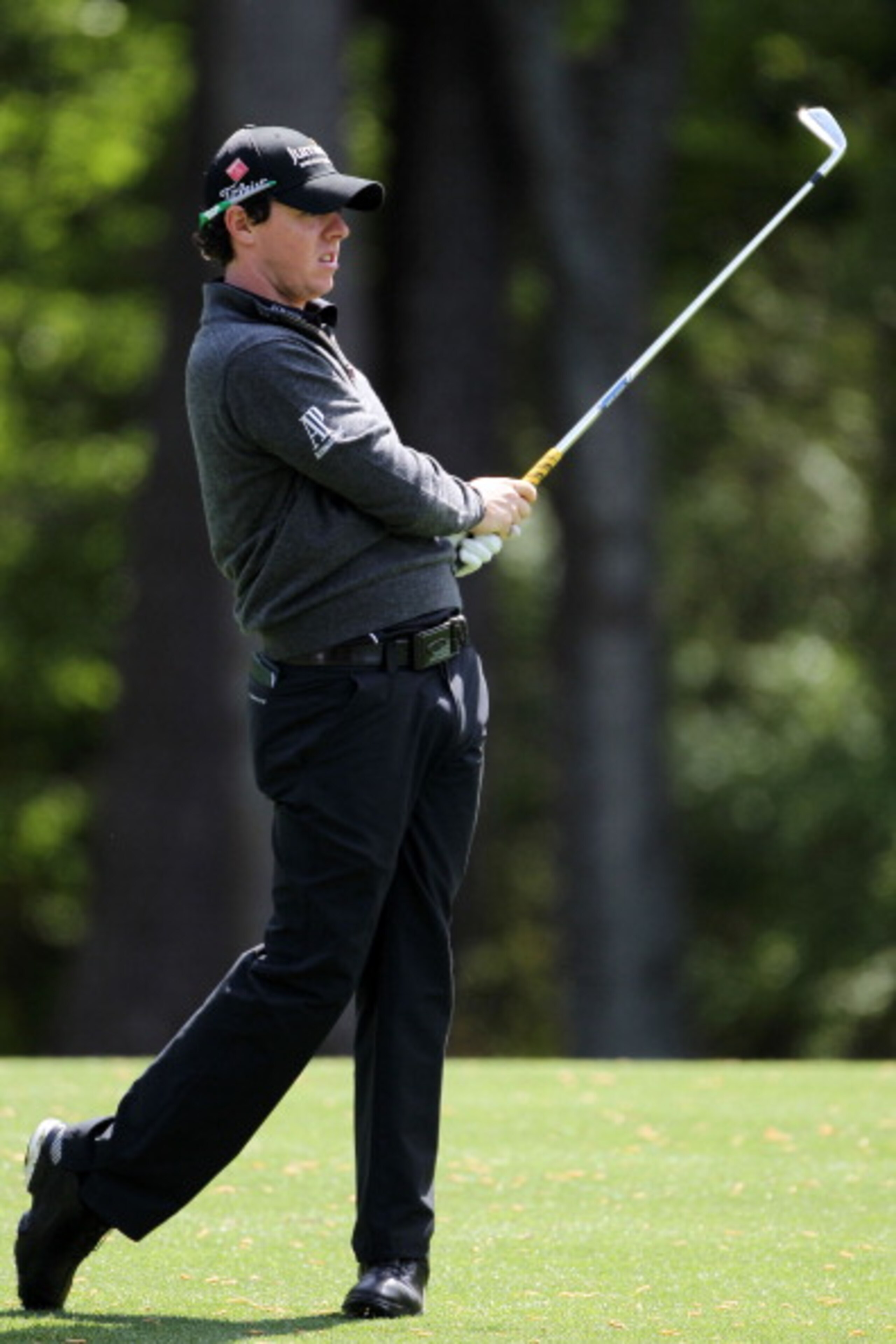 AUGUSTA, GA - APRIL 05:  Rory McIlroy of Northern Ireland watches his shot during a practice round prior to the 2011 Masters Tournament at Augusta National Golf Club on April 5, 2011 in Augusta, Georgia.  (Photo by Jamie Squire/Getty Images)