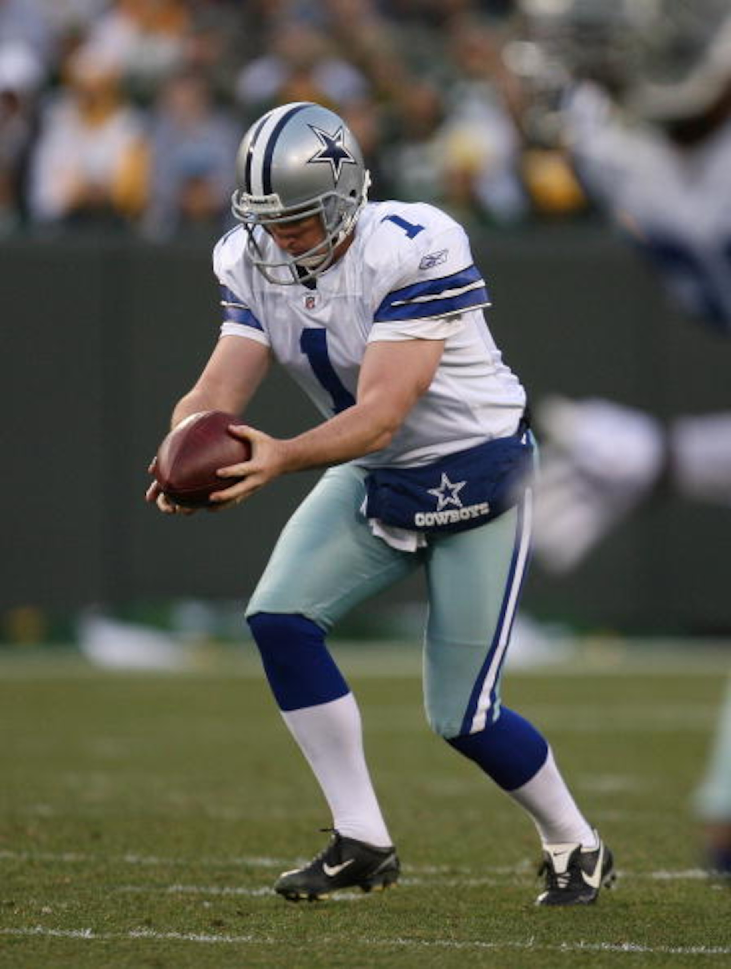 GREEN BAY, WI - NOVEMBER 15: Mat McBriar #1 of the Dallas Cowboys prepares to punt against the Green Bay Packers at Lambeau Field on November 15, 2009 in Green Bay, Wisconsin. The Packers defeated the Cowboys 17-7. (Photo by Jonathan Daniel/Getty Images)