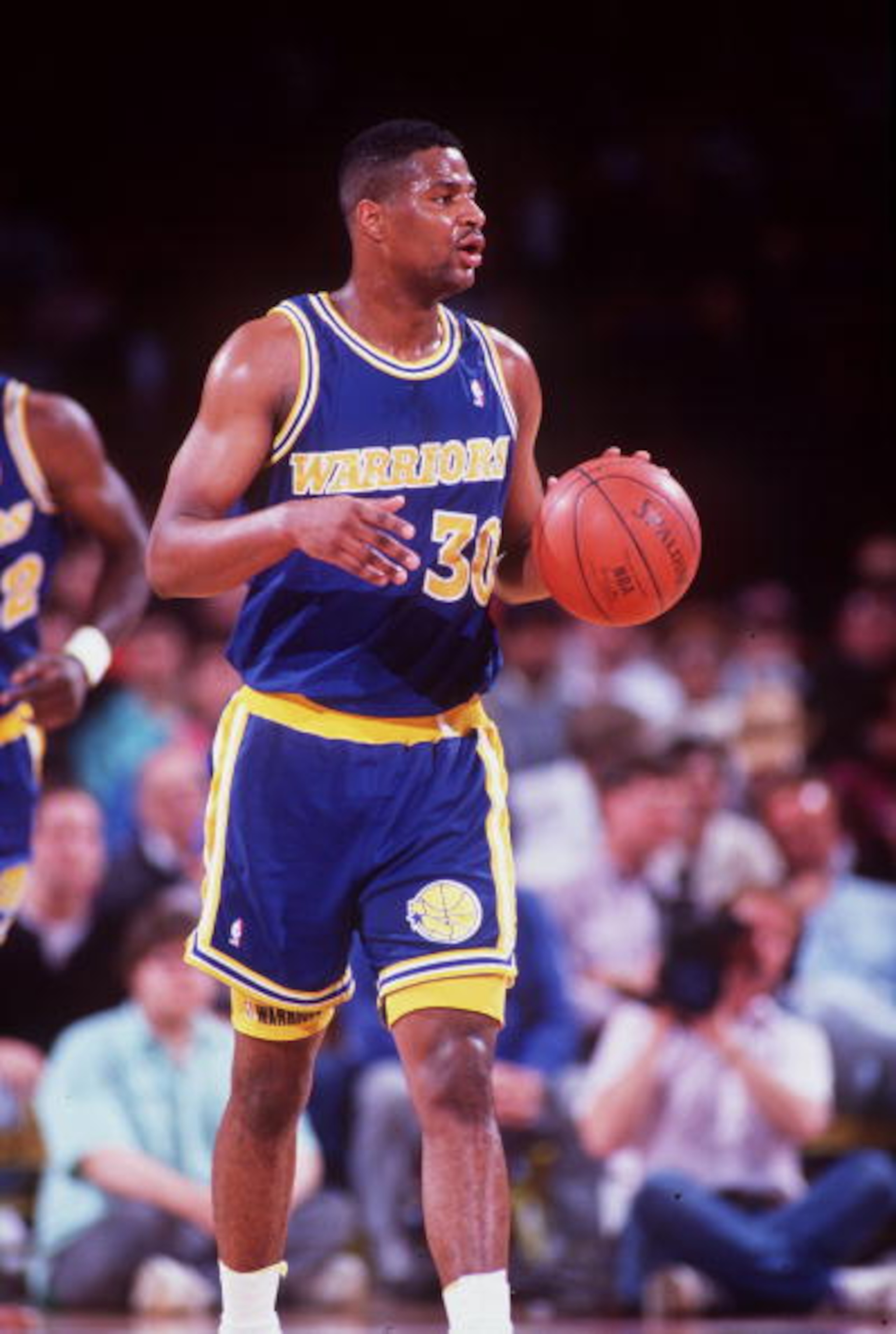 1991-1992: BILLY OWENS OF THE GOLDEN STATE WARRIORS WHILE PLAYING THE DENVER NUGGETS. Mandatory Credit: Tim Defrisco/ALLSPORT 1991-1992: BILLY OWENS OF THE GOLDEN STATE WARRIORS WHILE PLAYING THE DENVER NUGGETS. Mandatory Credit: Tim Defrisco/ALLSPORT