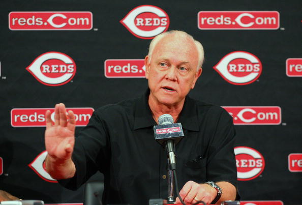 GOODYEAR, AZ - FEBRUARY 22: President and General Manager Walt Jocketty of the Cincinnati Reds speaks with the media during a press conference at the Cincinnati Reds Development Complex on February 22, 2010 in Goodyear, Arizona. (Photo by Hunter Martin/Ge GOODYEAR, AZ - FEBRUARY 22: President and General Manager Walt Jocketty of the Cincinnati Reds speaks with the media during a press conference at the Cincinnati Reds Development Complex on February 22, 2010 in Goodyear, Arizona. (Photo by Hunter Martin/Ge