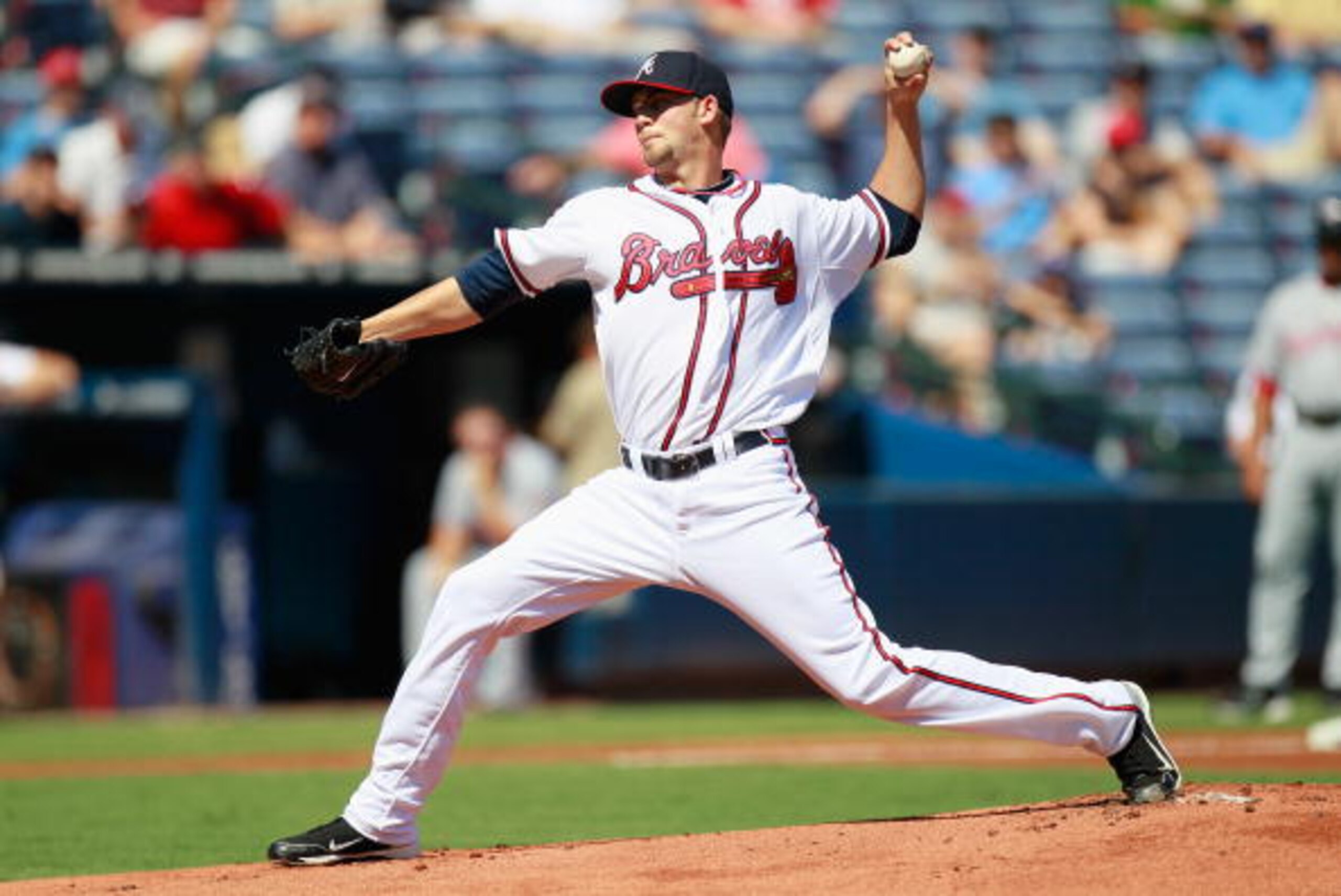 ATLANTA - SEPTEMBER 15: Pitcher Mike Minor #56 of the Atlanta Braves against the Washington Nationals at Turner Field on September 15, 2010 in Atlanta, Georgia. (Photo by Kevin C. Cox/Getty Images) ATLANTA - SEPTEMBER 15: Pitcher Mike Minor #56 of the Atlanta Braves against the Washington Nationals at Turner Field on September 15, 2010 in Atlanta, Georgia. (Photo by Kevin C. Cox/Getty Images)