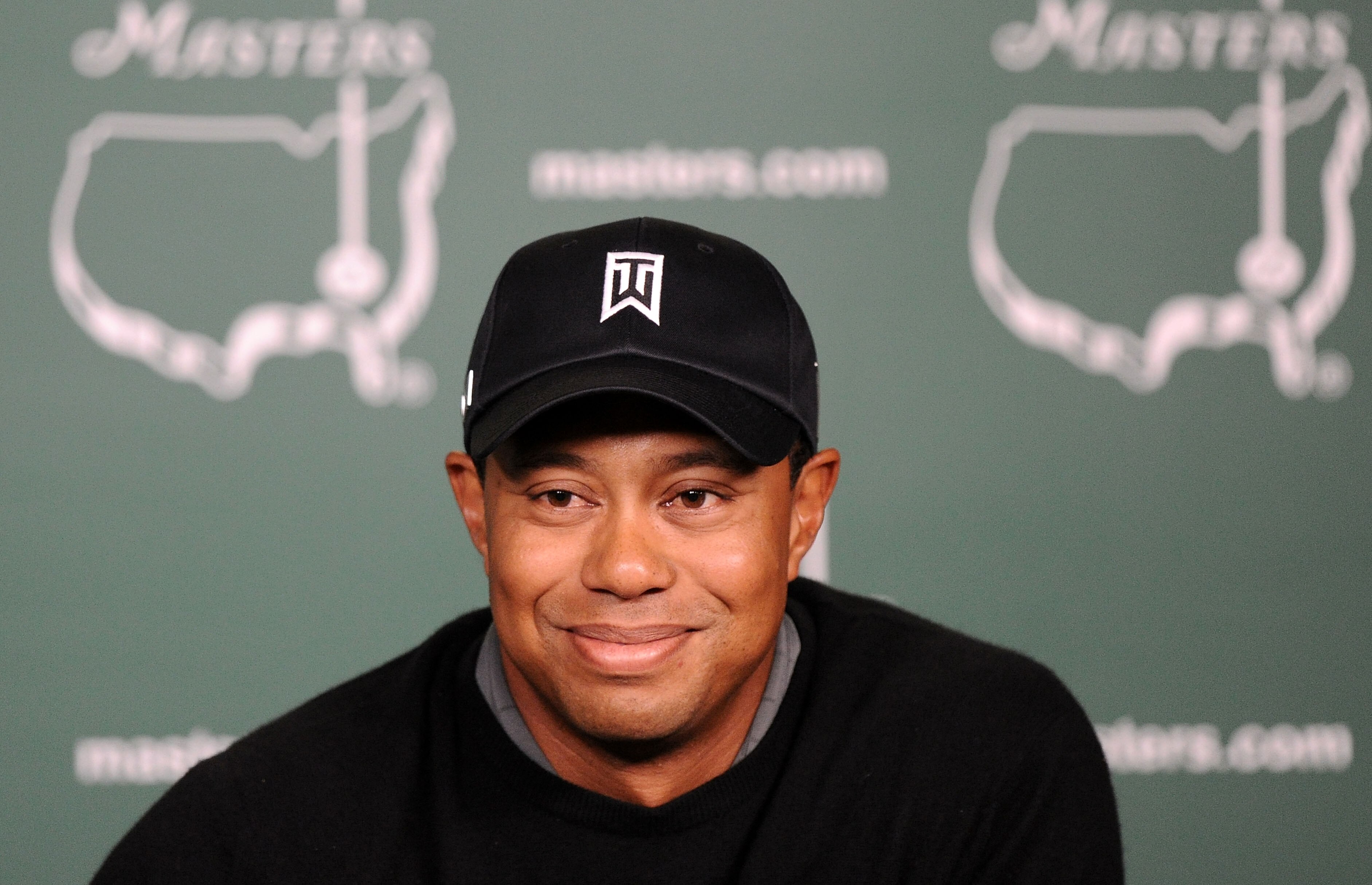 AUGUSTA, GA - APRIL 05:  Tiger Woods speaks to the media during a press conference during a practice round prior to the 2011 Masters Tournament at Augusta National Golf Club on April 5, 2011 in Augusta, Georgia.  (Photo by Harry How/Getty Images)
