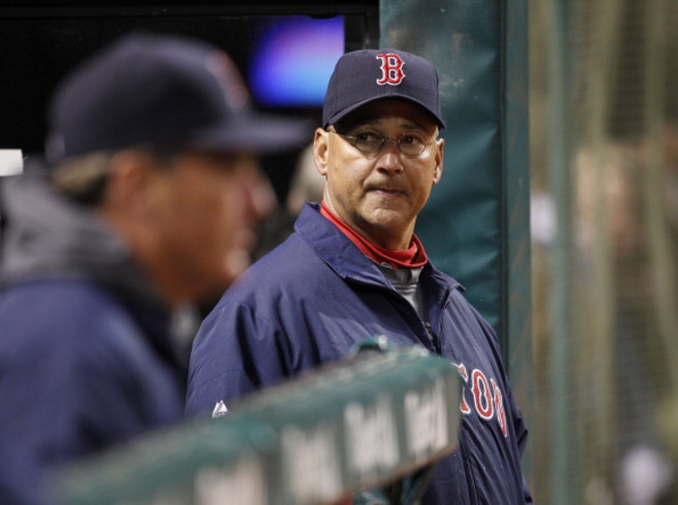 CLEVELAND - APRIL 05: Boston Red Sox manager Terry Francona #47 watches the action during the game against the Cleveland Indians at Progressive Field on April 5, 2011 in Cleveland, Ohio. The Indians defeated the Red Sox 3-1.   (Photo by Leon Halip/Getty I