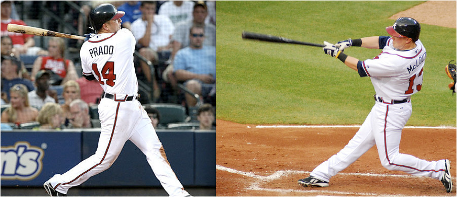 Left Fielder Martín Prado and Center Fielder Nate McLouth