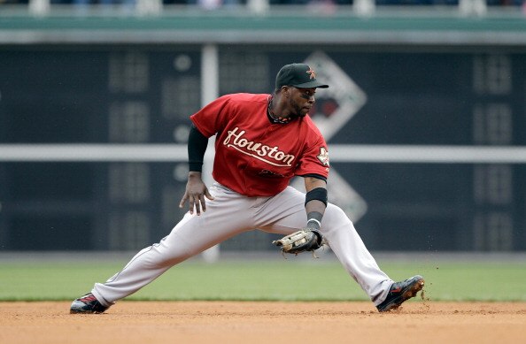 PHILADELPHIA, PA - APRIL 01: Infielder Bill Hall #22 of the Houston Astros against the Philadelphia Phillies during opening day at Citizens Bank Park on April 1, 2011 in Philadelphia, Pennsylvania.  (Photo by Rob Carr/Getty Images)