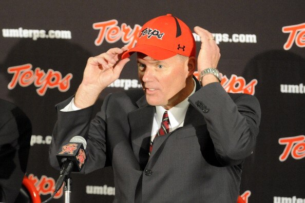 COLLEGE PARK, MD - JANUARY 3:  Randy Edsall is introduced as the University of Maryland Terps new head football coach during a press conference on January 3, 2011 at the Byrd Stadium in College Park, Maryland.  (Photo by Mitchell Layton/Getty Images)