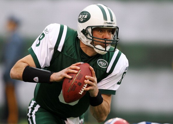 EAST RUTHERFORD, NJ - JANUARY 02: Mark Brunell #8 of the New York Jets scrambles against the Buffalo Bills at New Meadowlands Stadium on January 2, 2011 in East Rutherford, New Jersey. (Photo by Michael Heiman/Getty Images) EAST RUTHERFORD, NJ - JANUARY 02: Mark Brunell #8 of the New York Jets scrambles against the Buffalo Bills at New Meadowlands Stadium on January 2, 2011 in East Rutherford, New Jersey. (Photo by Michael Heiman/Getty Images)
