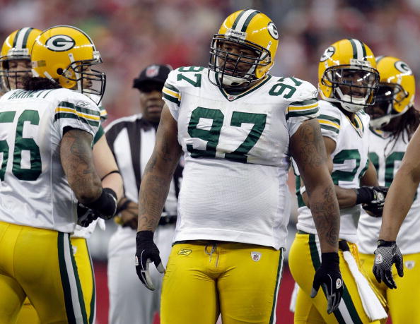 GLENDALE, AZ - JANUARY 03: Johnny Jolly #97 of the Green Bay Packers looks on from the field against the Arizona Cardinals at University of Phoenix Stadium on January 3, 2010 in Glendale, Arizona. (Photo by Jamie Squire/Getty Images) GLENDALE, AZ - JANUARY 03: Johnny Jolly #97 of the Green Bay Packers looks on from the field against the Arizona Cardinals at University of Phoenix Stadium on January 3, 2010 in Glendale, Arizona. (Photo by Jamie Squire/Getty Images)