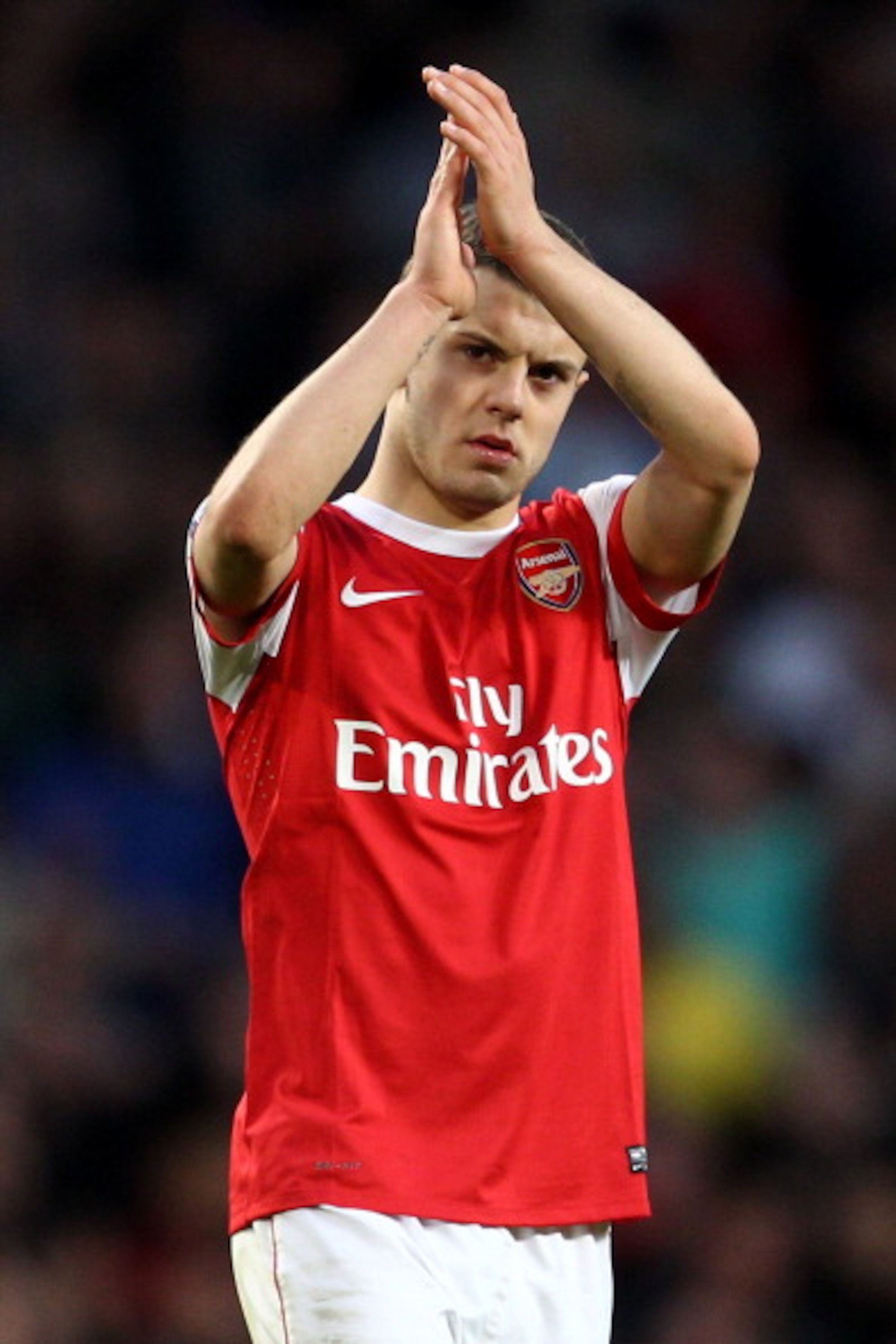 LONDON, ENGLAND - APRIL 02: Jack Wilshere of Arsenal applauds the fans after the Barclays Premier League match between Arsenal and Blackburn Rovers at the Emirates Stadium on April 2, 2011 in London, England. (Photo by Julian Finney/Getty Images) LONDON, ENGLAND - APRIL 02: Jack Wilshere of Arsenal applauds the fans after the Barclays Premier League match between Arsenal and Blackburn Rovers at the Emirates Stadium on April 2, 2011 in London, England. (Photo by Julian Finney/Getty Images)