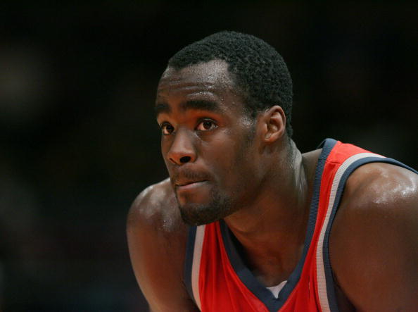 NEW YORK - DECEMBER 26:  Emeka Okafor #50 of the Charlotte Bobcats is on the court during the game against the New York Knicks on December 26, 2004 at Madison Square Garden in New York City, New York. The Knicks won 91-82.  NOTE TO USER: User expressly ac