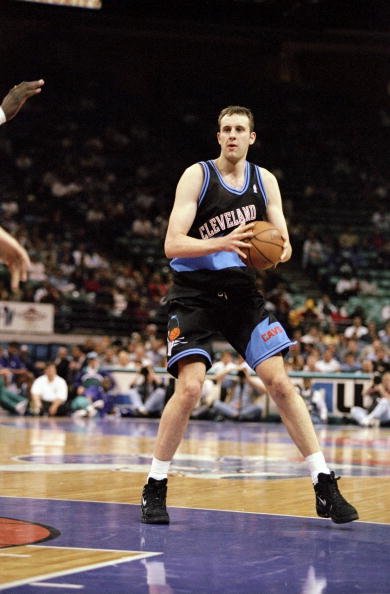 10 Feb 1999: Zydrunas Ilgauskas #11 of the Cleveland Cavaliers looks to pass during the game against the Charlotte Hornets at the Charlotte Coliseum in Charlotte, North Carolina. The Cavaliers defeated the Hornets 87-77.  Mandatory Credit: Craig Jones  /A