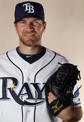 FT. MYERS, FL - FEBRUARY 22:  Wade Davis #40 of the Tampa Bay Rays poses for a portrait during the Tampa Bay Rays Photo Day on February 22, 2011 at the Charlotte Sports Complex in Port Charlotte, Florida.  (Photo by Elsa/Getty Images)