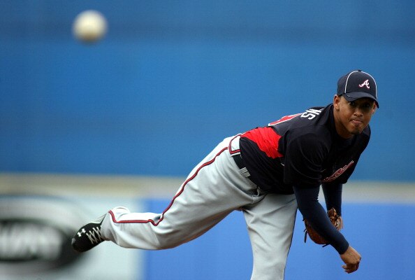 PORT ST. LUCIE, FL - FEBRUARY 26:  Pitcher Jair Jurrjens #49 of the Atlanta Braves throws against the New York Mets at Digital Domain Park on February 26, 2011 in Port St. Lucie, Florida.  (Photo by Marc Serota/Getty Images)