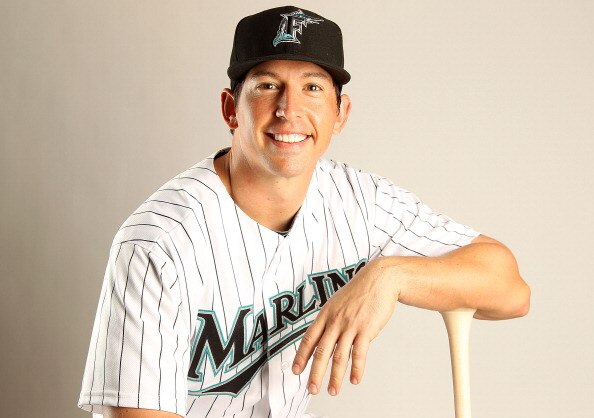 JUPITER, FL - FEBRUARY 23: John Baker #21 of the Florida Marlins during Photo Day at Roger Dean Stadium on February 23, 2011 in Jupiter, Florida.  (Photo by Mike Ehrmann/Getty Images)