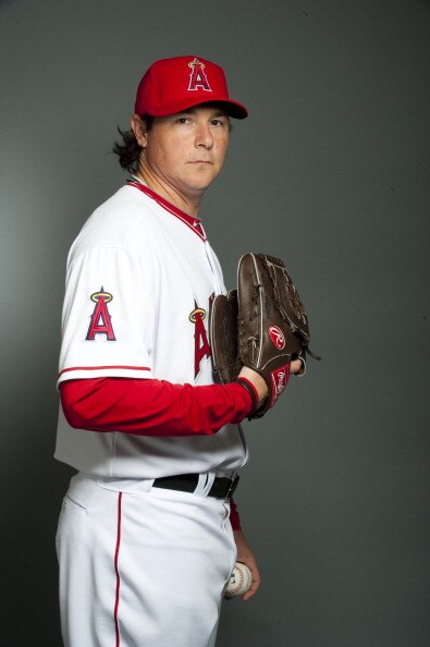 TEMPE, AZ - FEBRUARY 21: Scott Downs #37 of the Los Angeles Angels of Anaheim poses during their photo day at Tempe Diablo Stadium on February 21, 2011 in Tempe, Arizona.  (Photo by Rob Tringali/Getty Images)