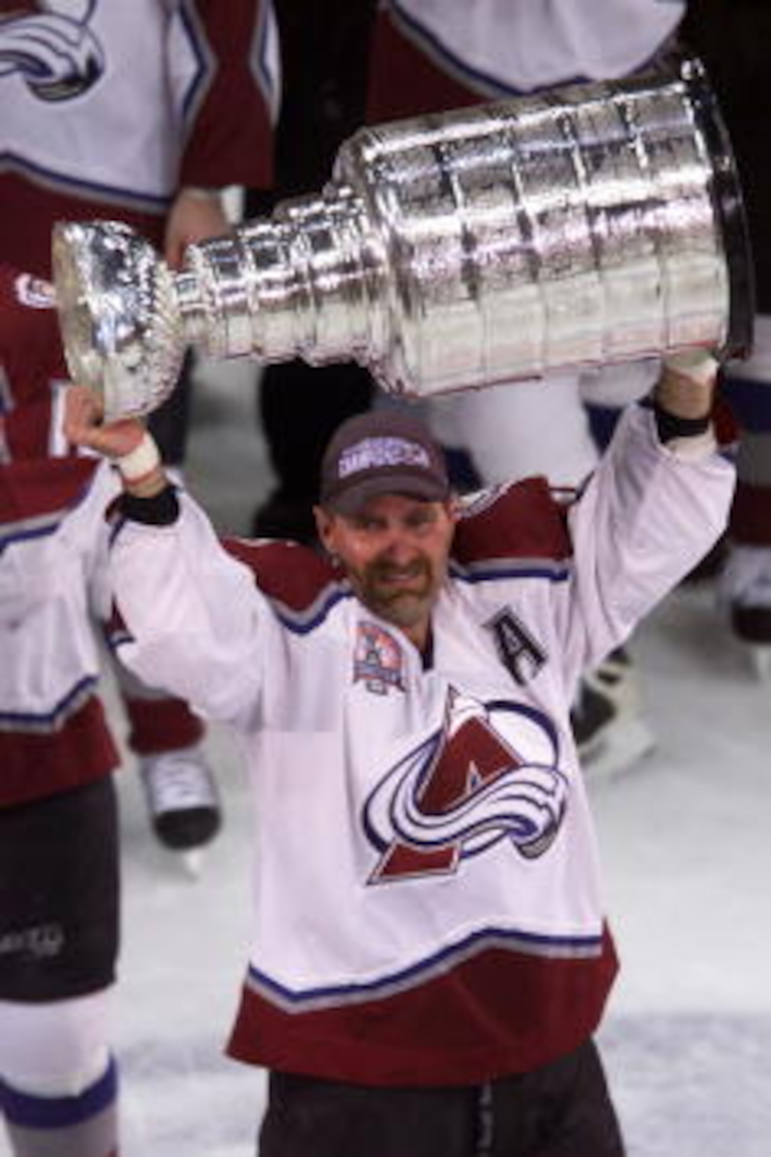9 Jun 2001: Ray Bourque #77 of the Colorado Avalanche hoists the Stanley Cup after defeating the New Jersey Devils during the Stanley Cup finals at the Pepsi Center in Denver, Colorado. The Avalanche defeated the Devils 3-1 to win the series 4-3. DIGITAL 9 Jun 2001: Ray Bourque #77 of the Colorado Avalanche hoists the Stanley Cup after defeating the New Jersey Devils during the Stanley Cup finals at the Pepsi Center in Denver, Colorado. The Avalanche defeated the Devils 3-1 to win the series 4-3. DIGITAL