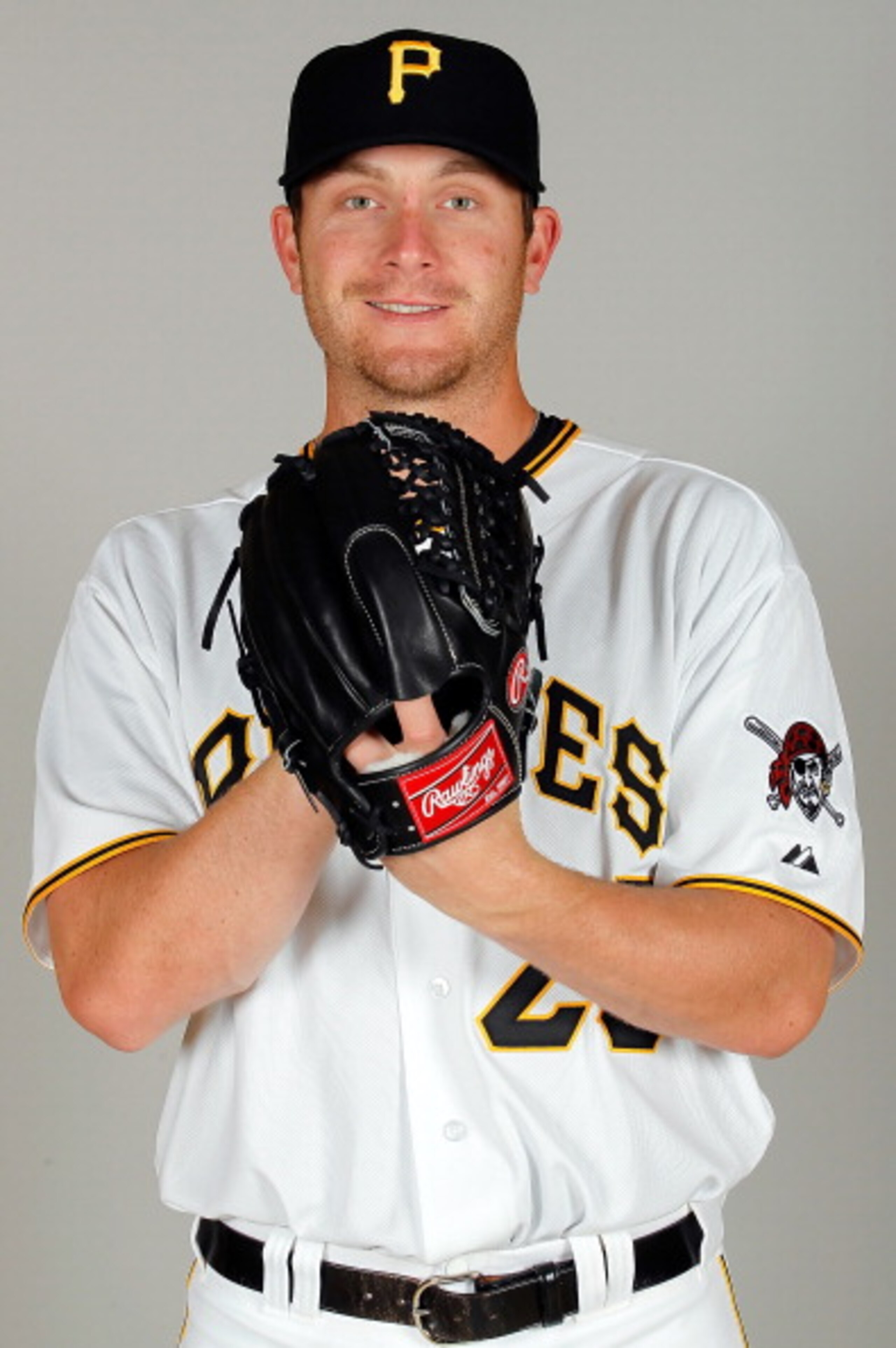 BRADENTON, FL - FEBRUARY 20:  Pitcher Kevin Hart #25 of the Pittsburgh Pirates poses for a photo during photo day at Pirate City on February 20, 2011 in Bradenton, Florida.  (Photo by J. Meric/Getty Images)