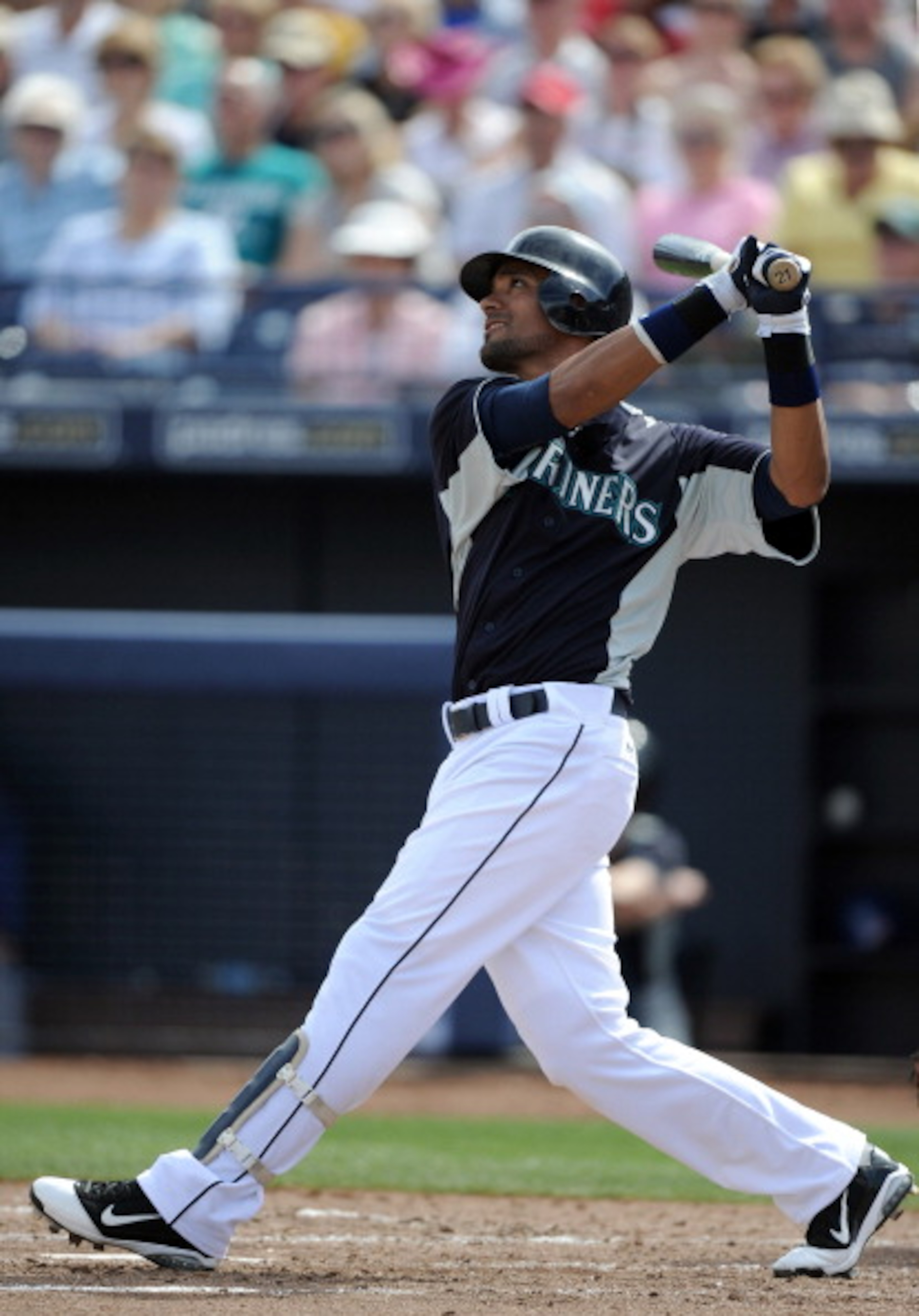 PEORIA, AZ - MARCH 01: Franklin Gutierrez #21 of the Seattle Mariners at bat against the Texas Rangers during spring training at Peoria Stadium on March 1, 2011 in Peoria, Arizona. (Photo by Harry How/Getty Images) PEORIA, AZ - MARCH 01: Franklin Gutierrez #21 of the Seattle Mariners at bat against the Texas Rangers during spring training at Peoria Stadium on March 1, 2011 in Peoria, Arizona. (Photo by Harry How/Getty Images)