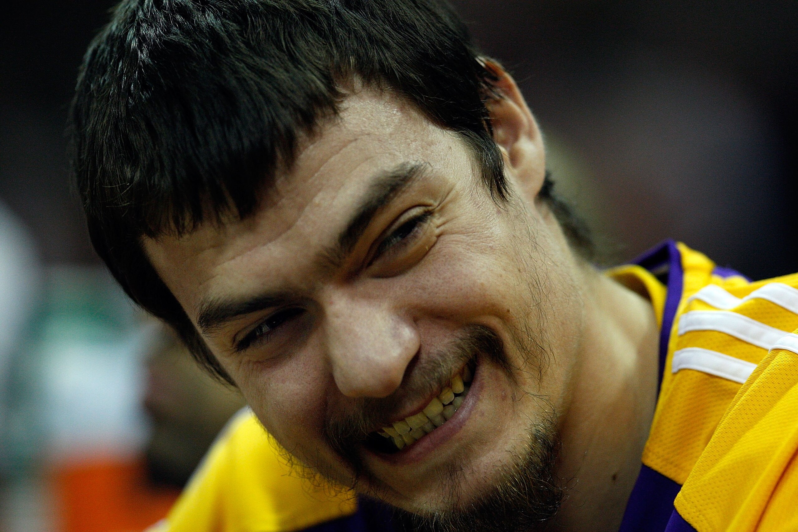 SAN ANTONIO - JANUARY 12:  Forward Adam Morrison #6 of the Los Angeles Lakers on January 12, 2010 at AT&T Center in San Antonio, Texas.  NOTE TO USER: User expressly acknowledges and agrees that, by downloading and/or using this Photograph, user is consen