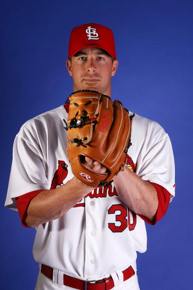 JUPITER, FL - FEBRUARY 26:  Mark Mulder #30 of the St. Louis Cardinals during photo day at Roger Dean Stadium on February 26, 2008 in Jupiter, Florida.  (Photo by Doug Benc/Getty Images)