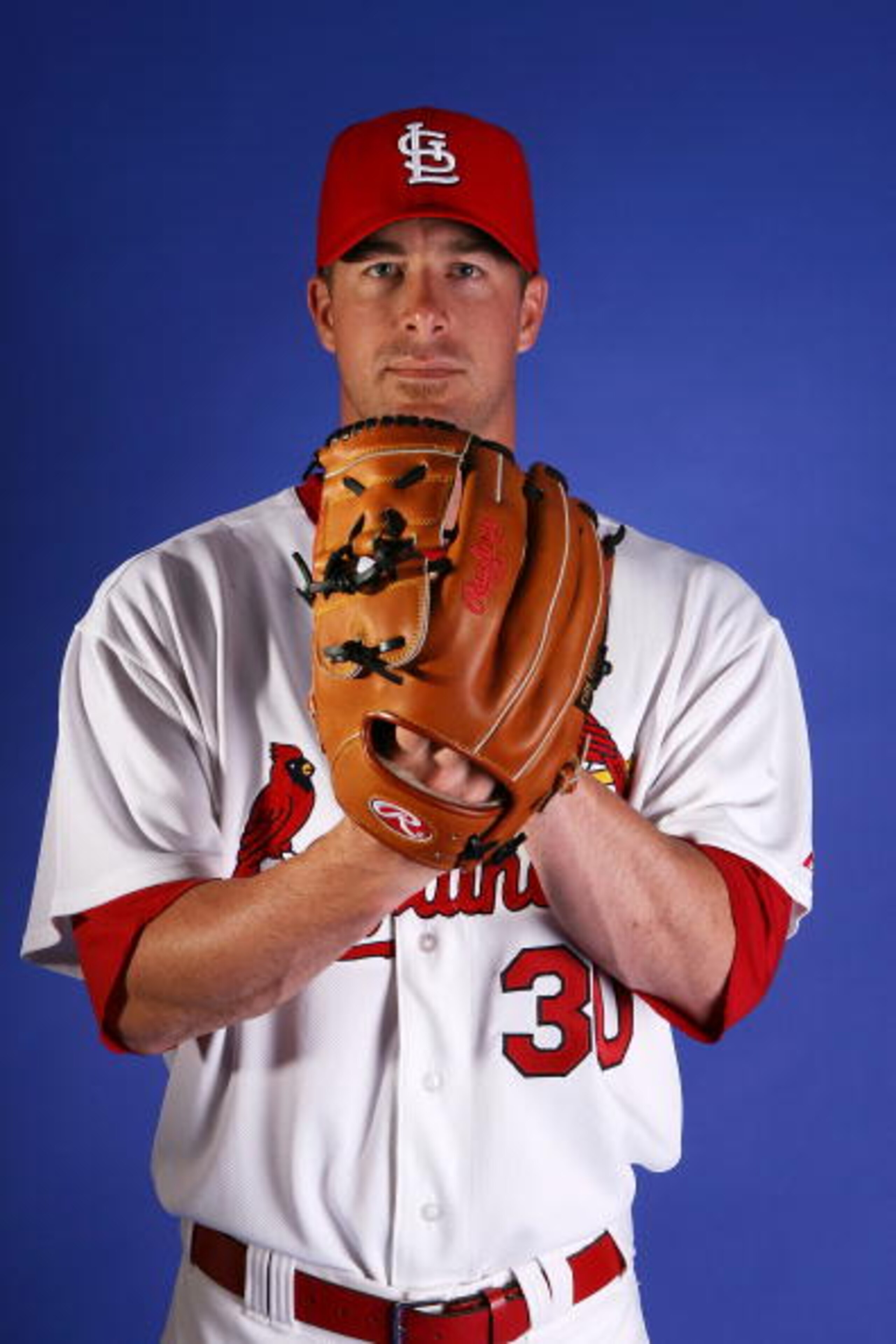 JUPITER, FL - FEBRUARY 26:  Mark Mulder #30 of the St. Louis Cardinals during photo day at Roger Dean Stadium on February 26, 2008 in Jupiter, Florida.  (Photo by Doug Benc/Getty Images)