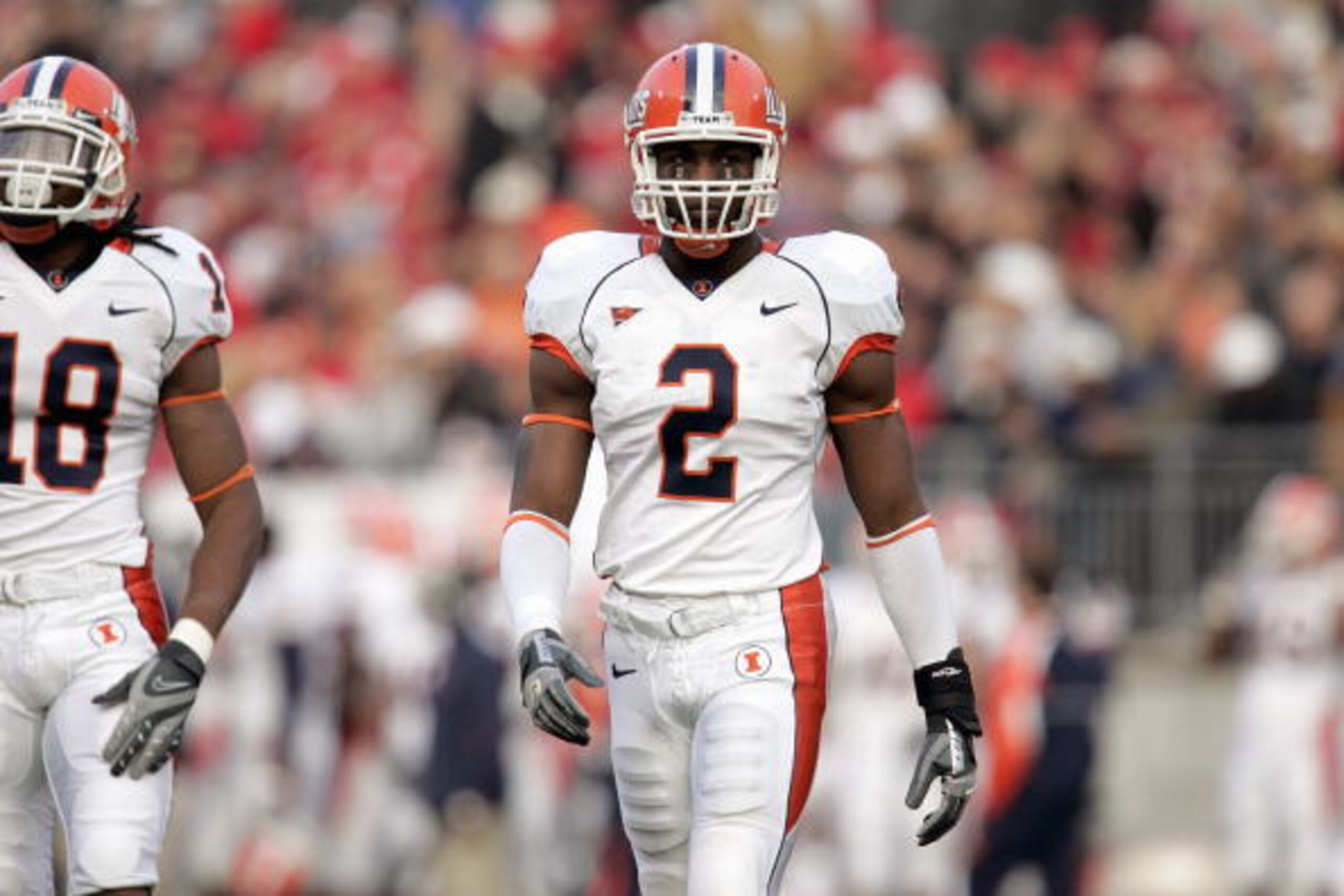 COLUMBUS - NOVEMBER 10: Martez Wilson #2 of the Illinois Fighting Illini walks on the field during the game against the Ohio State Buckeyes at Ohio Stadium November 10, 2007 in Columbus, Ohio. Illinois defeated Ohio State 28-21. (Photo by David Maxwell/ COLUMBUS - NOVEMBER 10: Martez Wilson #2 of the Illinois Fighting Illini walks on the field during the game against the Ohio State Buckeyes at Ohio Stadium November 10, 2007 in Columbus, Ohio. Illinois defeated Ohio State 28-21. (Photo by David Maxwell/