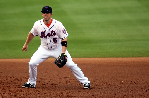 PORT ST. LUCIE, FL - MARCH 03: David Wright #5 of the New York Mets bats against the St. Louis Cardinals stealing second base at Digital Domain Park on March 3, 2011 in Port St. Lucie, Florida.  (Photo by Marc Serota/Getty Images)