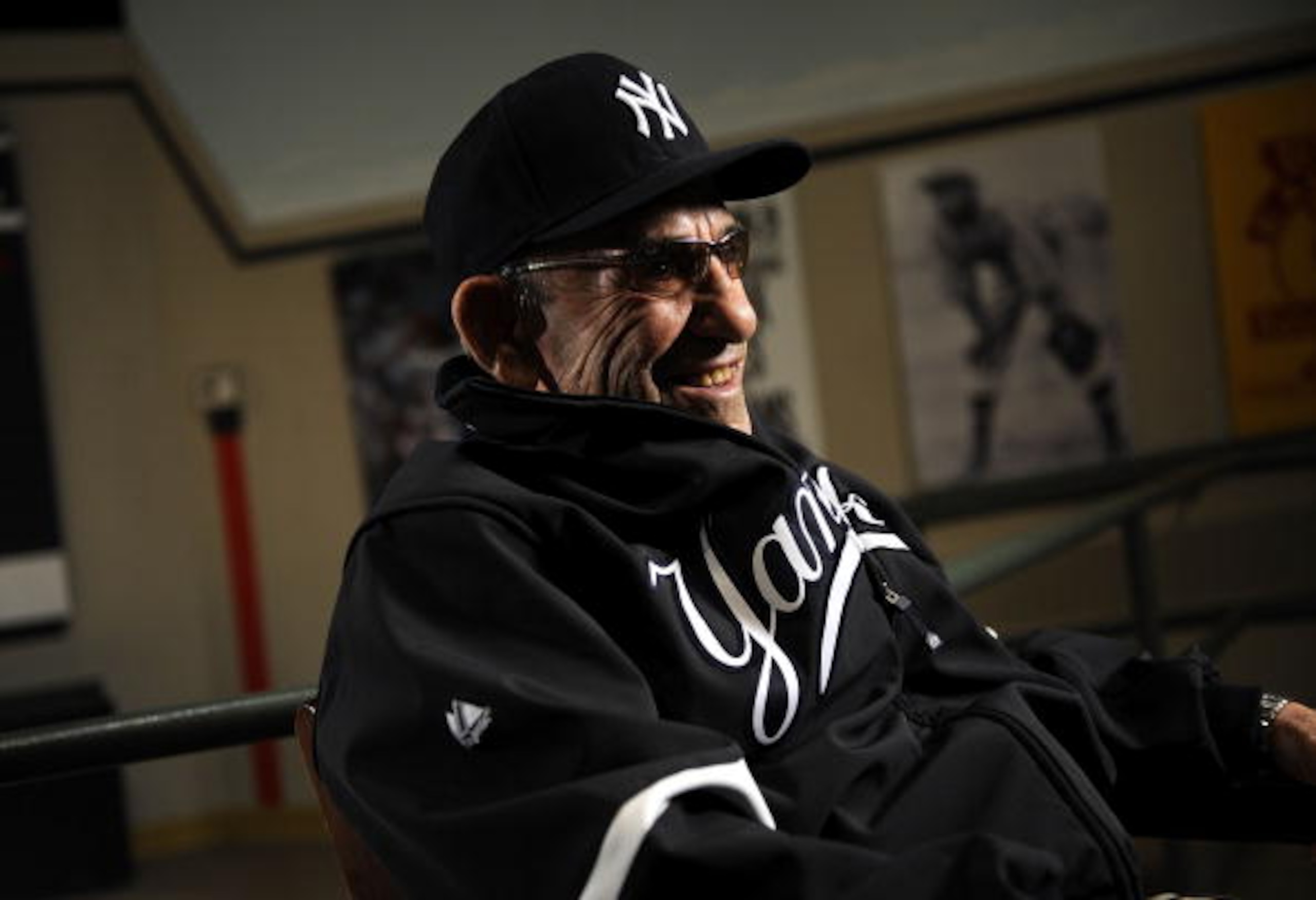 LITTLE FALLS, NY - NOVEMBER 23: Baseball Hall of Famer Yogi Berra is interviewed at the Yogi Berra Museum and and Learning Center on November 23, 2009 in Little Falls, New Jersey. (Photo by Jeff Zelevansky/Getty Images for NASCAR) LITTLE FALLS, NY - NOVEMBER 23: Baseball Hall of Famer Yogi Berra is interviewed at the Yogi Berra Museum and and Learning Center on November 23, 2009 in Little Falls, New Jersey. (Photo by Jeff Zelevansky/Getty Images for NASCAR)