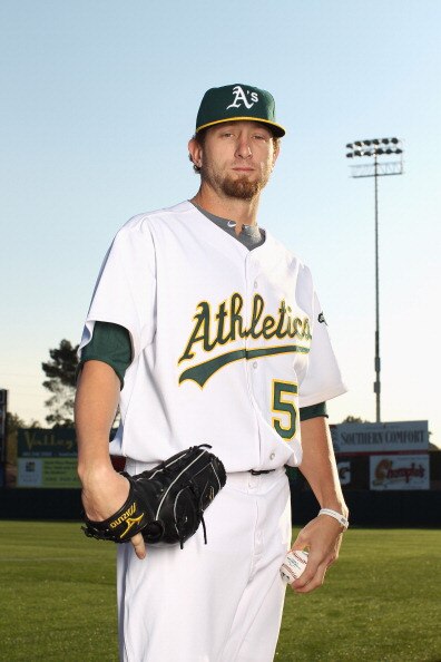 PHOENIX, AZ - FEBRUARY 24:  Dallas Braden #51 of the Oakland Athletics poses for a portrait during media photo day at Phoenix Municipal Stadium on February 24, 2011 in Phoenix, Arizona.  (Photo by Ezra Shaw/Getty Images)