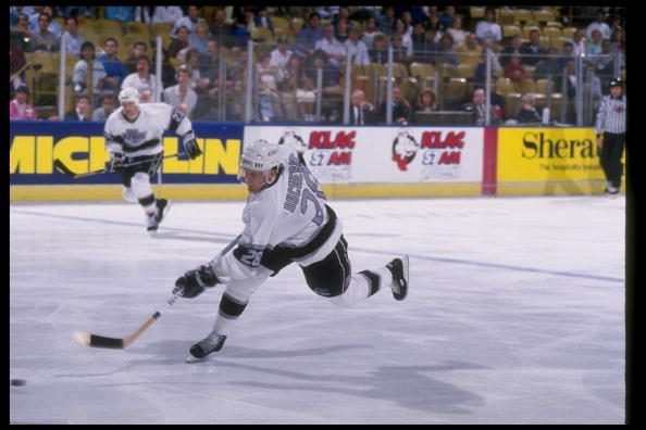 Defenseman Steve Duchesne of the Los Angeles Kings.