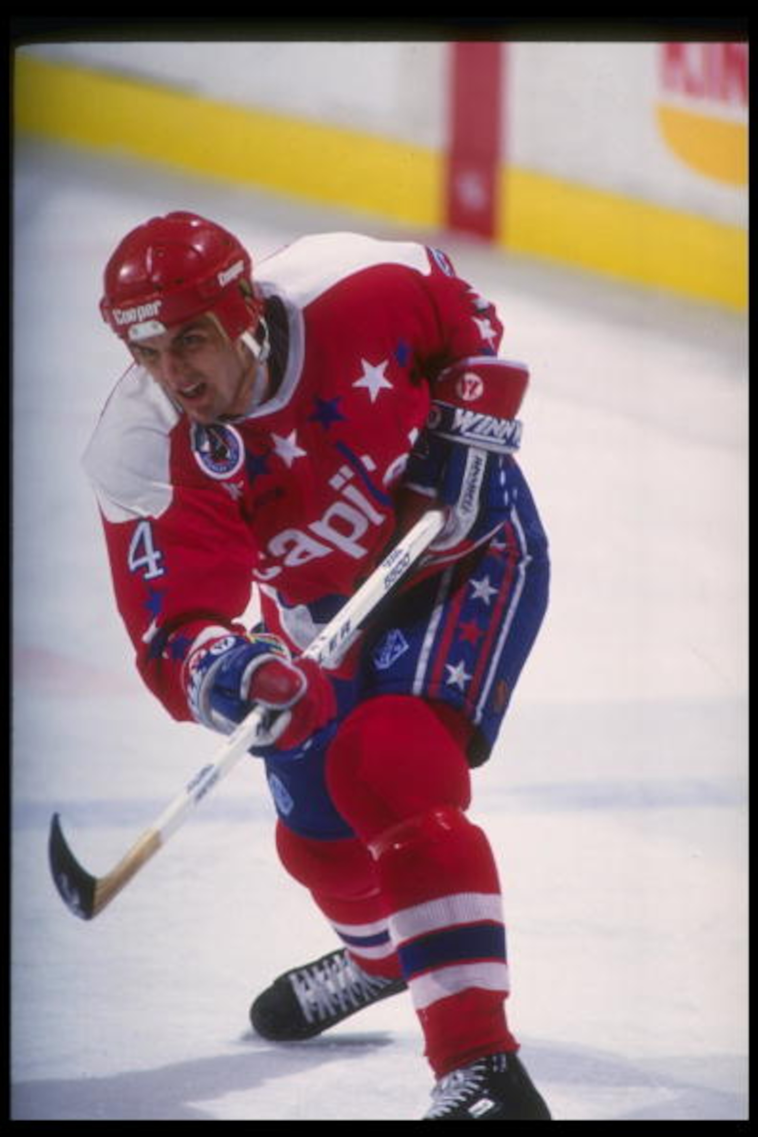 27 Jan 1993: Defenseman Kevin Hatcher of the Washington Capitals moves down the ice during a game against the Buffalo Sabres at Memorial Auditorium in Buffalo, New York. Mandatory Credit: Rick Stewart /Allsport 27 Jan 1993: Defenseman Kevin Hatcher of the Washington Capitals moves down the ice during a game against the Buffalo Sabres at Memorial Auditorium in Buffalo, New York. Mandatory Credit: Rick Stewart /Allsport