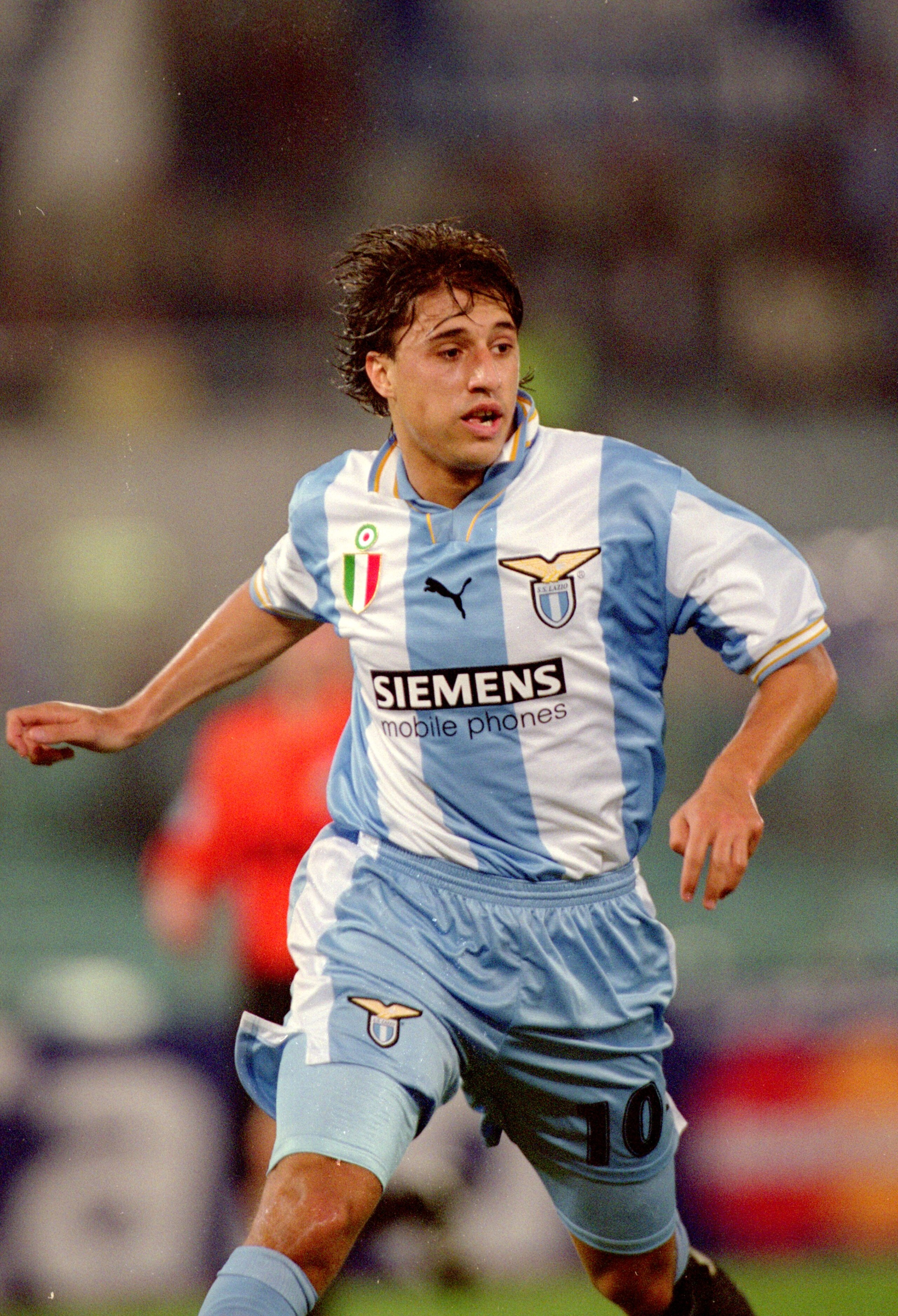 25 Oct 2000:  Hernan Crespo of Lazio in action during the UEFA Champions League match against Shakhtar Donetsk played at the Stadio Olimpico, in Rome, Italy. Lazio won the match 5-1. \ Mandatory Credit: Stuart Franklin /Allsport
