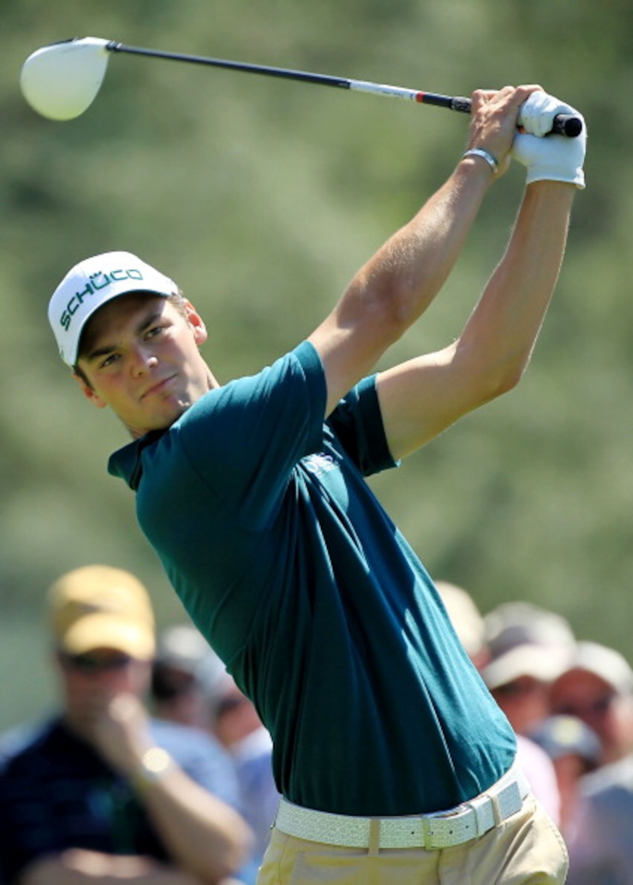 AUGUSTA, GA - APRIL 07:  Martin Kaymer of Germany hits his tee shot on the 18th hole during the first round of the 2011 Masters Tournament at Augusta National Golf Club on April 7, 2011 in Augusta, Georgia.  (Photo by David Cannon/Getty Images)