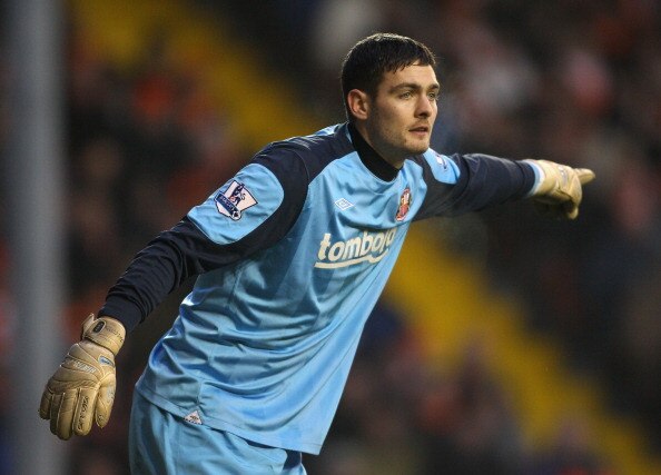 BLACKPOOL, ENGLAND - JANUARY 22:  Craig Gordon of Sunderland during the Barclays Premier League match between Blackpool and Sunderland at Bloomfield Road on January 22, 2011 in Blackpool, England.  (Photo by Alex Livesey/Getty Images)