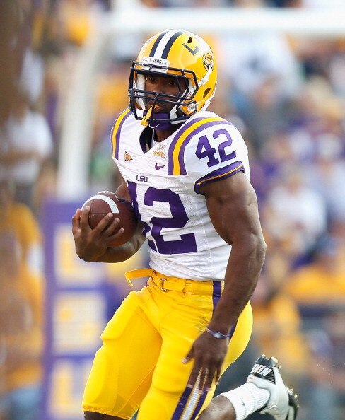 BATON ROUGE, LA - NOVEMBER 20:  Michael Ford #42 of the Louisiana State University Tigers against the Ole Miss Rebels at Tiger Stadium on November 20, 2010 in Baton Rouge, Louisiana.  (Photo by Kevin C. Cox/Getty Images)