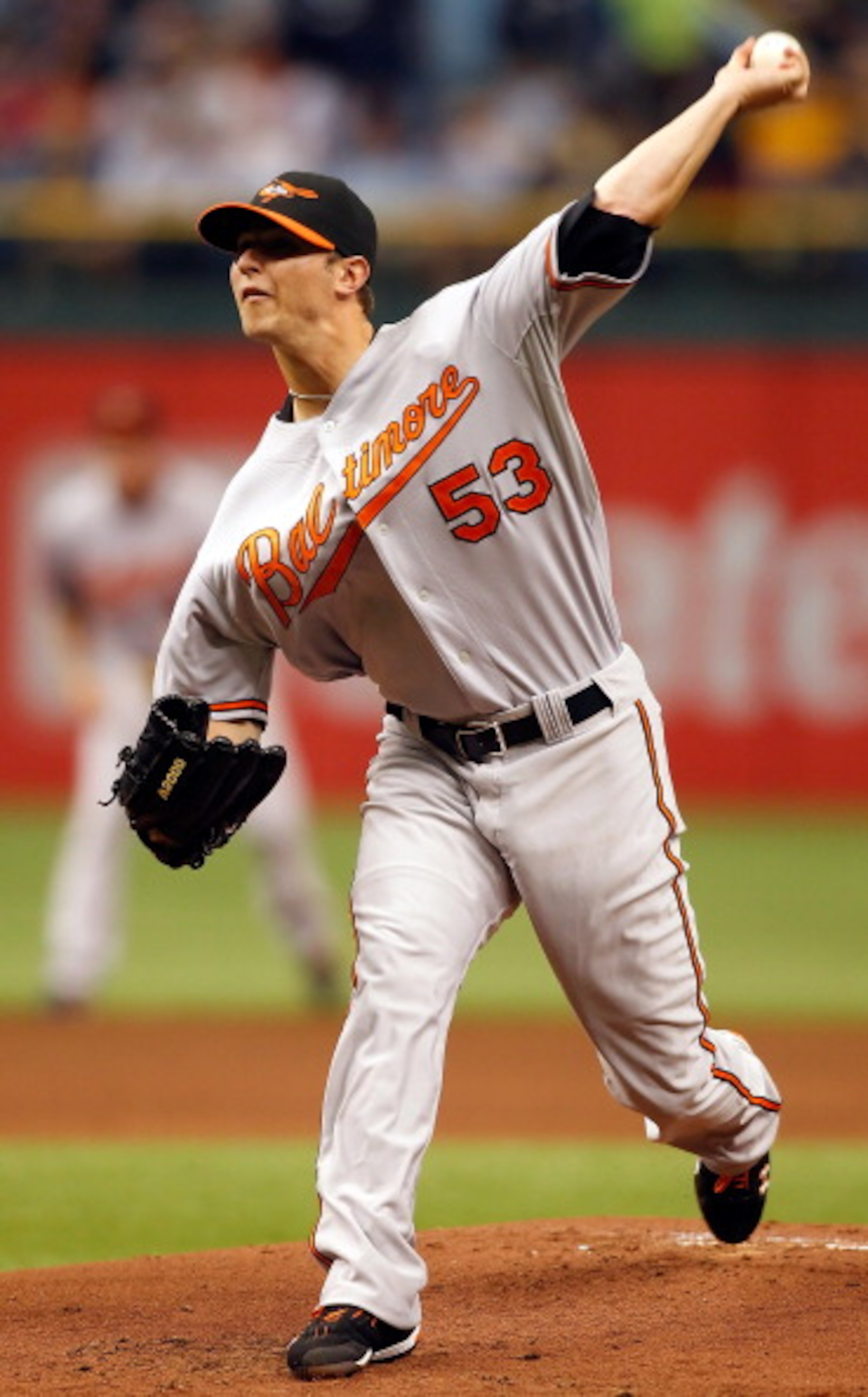 ST PETERSBURG, FL - APRIL 03: Pitcher Zach Britton #53 of the Baltimore Orioles pitches against the Tampa Bay Rays during the game at Tropicana Field on April 3, 2011 in St. Petersburg, Florida. (Photo by J. Meric/Getty Images) ST PETERSBURG, FL - APRIL 03: Pitcher Zach Britton #53 of the Baltimore Orioles pitches against the Tampa Bay Rays during the game at Tropicana Field on April 3, 2011 in St. Petersburg, Florida. (Photo by J. Meric/Getty Images)