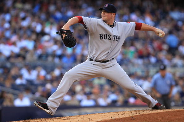 NEW YORK - SEPTEMBER 25:  Jon Lester #31 of the Boston Red Sox pitches against the New York Yankees during their game on September 25, 2010 at Yankee Stadium in the Bronx borough of New York City.  (Photo by Chris McGrath/Getty Images)